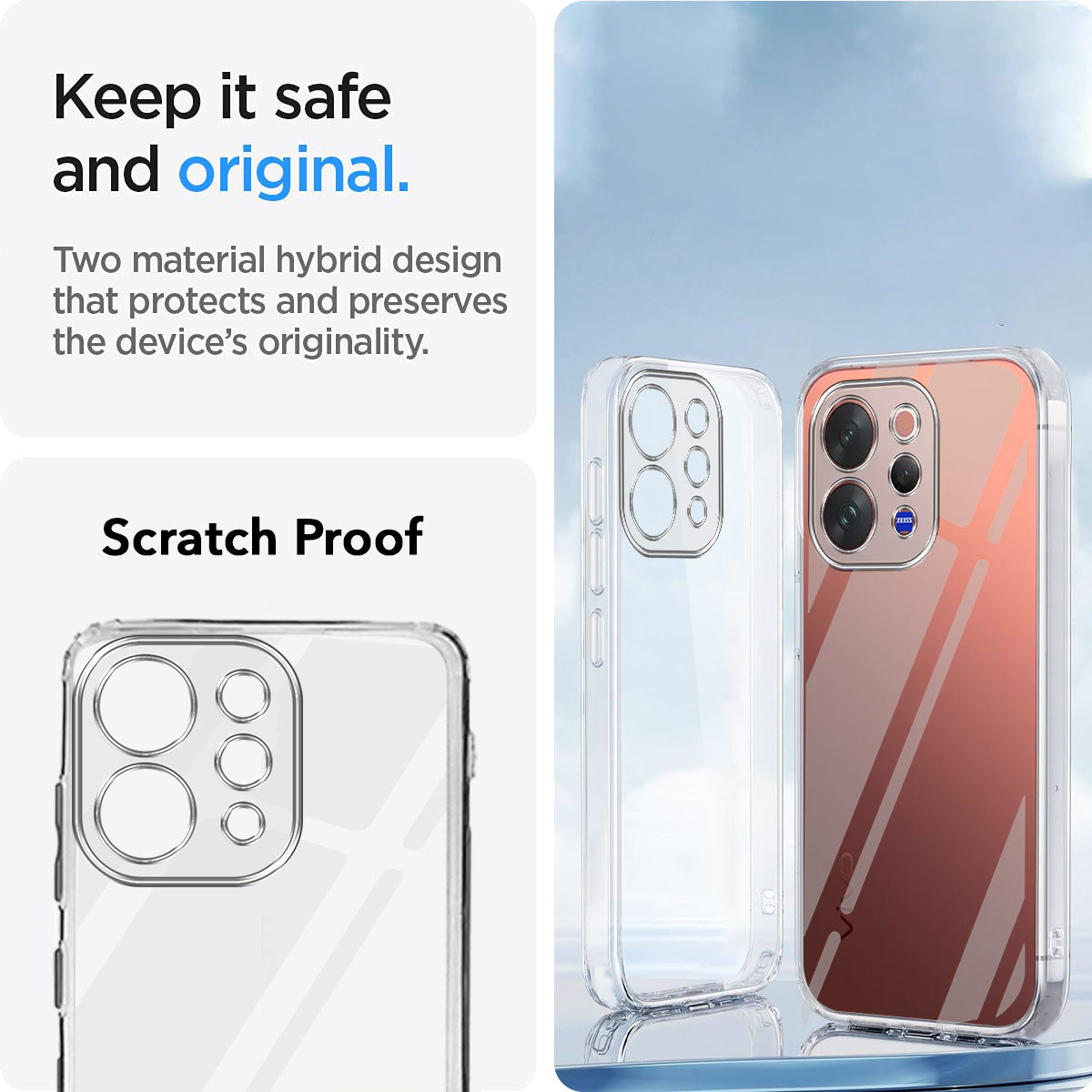 For Vivo V70 | Vivo V70 Elite 5G Back Cover Case Silicone (Clear Shockproof Case with Camera Protection | Soft and Flexible | Transparent)