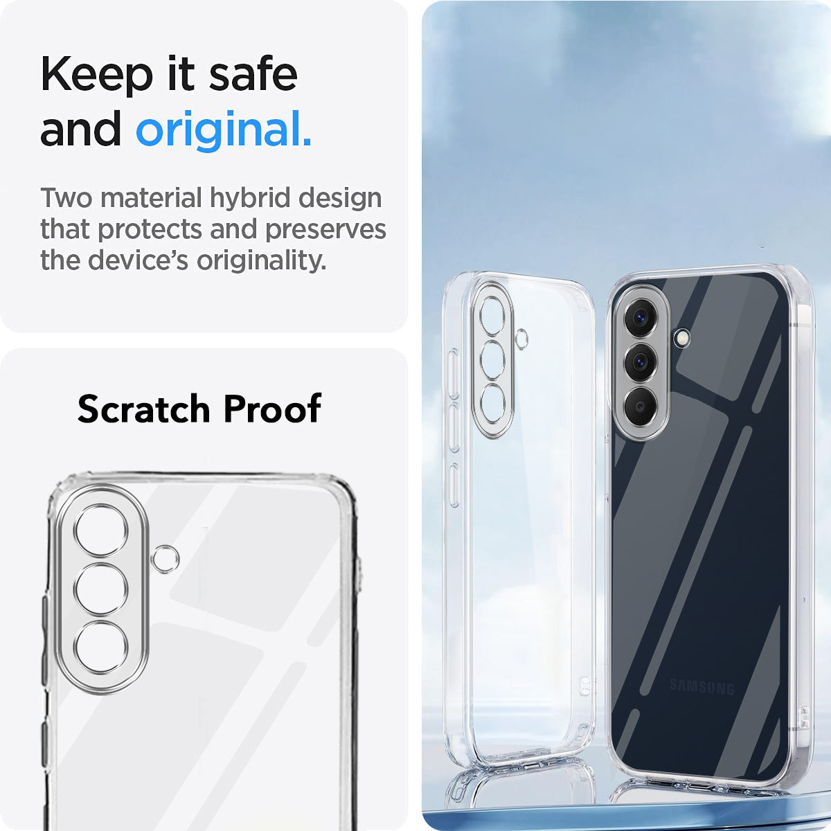 For Samsung Galaxy A57 5G Back Cover Case Silicone (Clear Shockproof Case with Camera Protection | Soft and Flexible | Transparent)