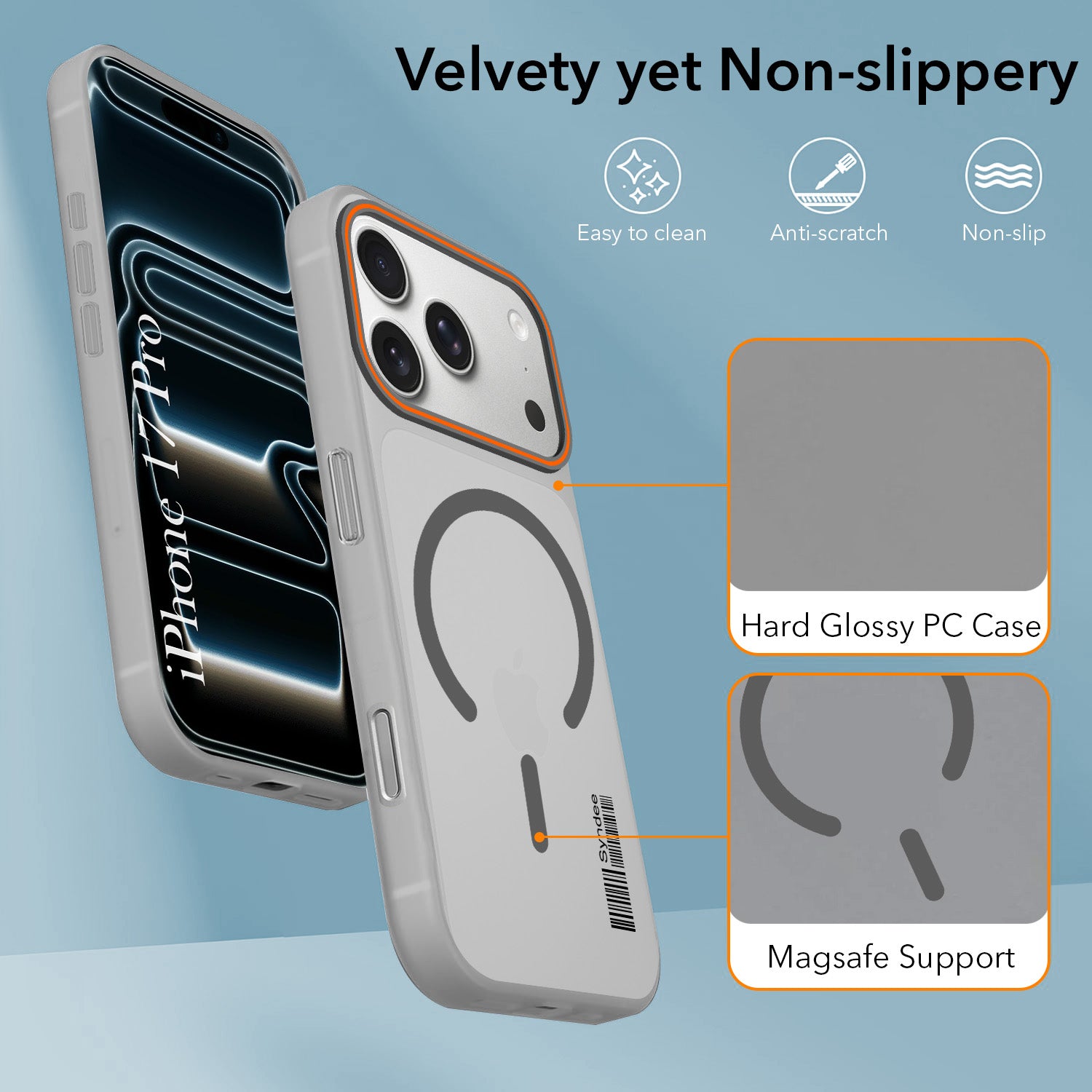 For Apple iPhone 17 Pro Back Cover Case (Soft Touch | Camera Bump Protection | MagSafe Compatible | Matte Finish)