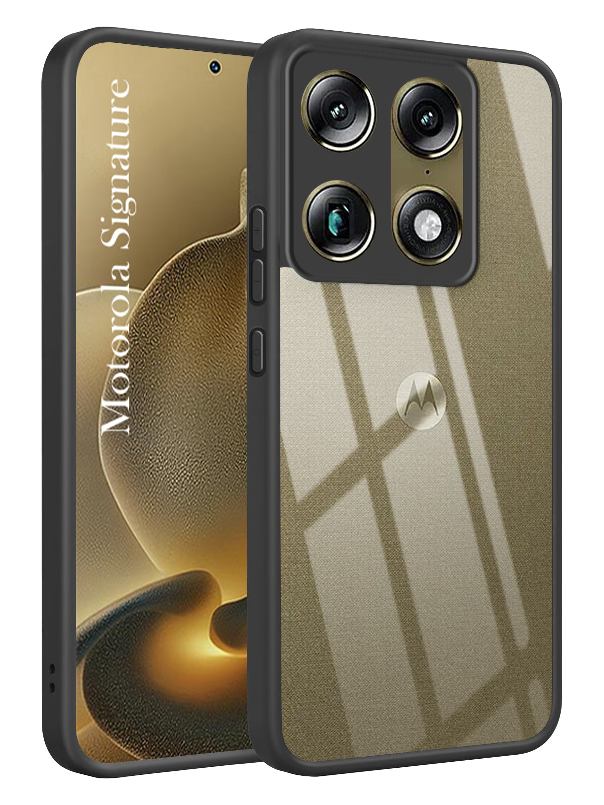For Motorola Moto Signature 5G Back Cover Case Ultra-Hybrid (Lifetime Anti Yellow | Anti Scratch | Crystal Clear Shockproof)