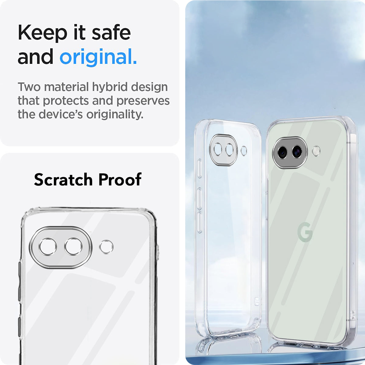 For Google Pixel 10a Back Cover Case Silicone (Clear Shockproof Case with Camera Protection | Soft and Flexible | Transparent)