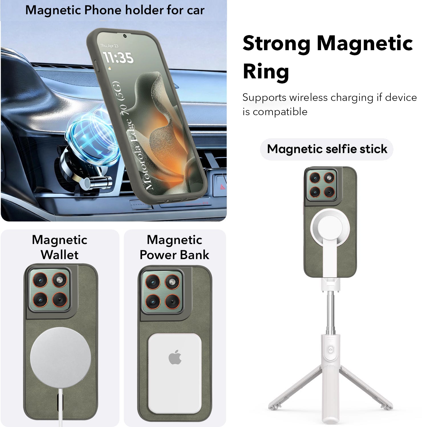 For Motorola Moto Edge 70 Back Case Cove Leather Finish (MagSafe Compatible Wireless Charging | Soft Touch | Camera Bump Protection)