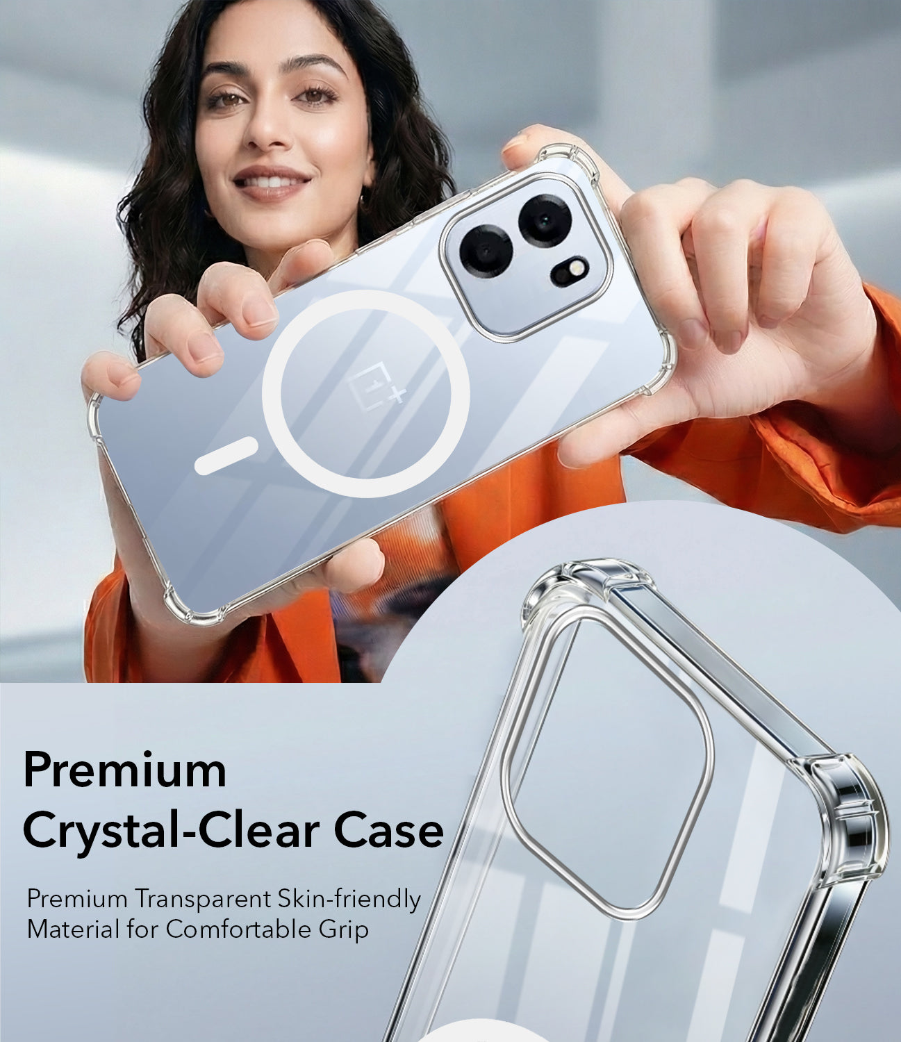 For Oneplus Nord CE 6 Back Cover Shockproof Crystal-Clear (Magsafe Wireless Support | Drop & Camera Protection | Hard Polycarbonate)