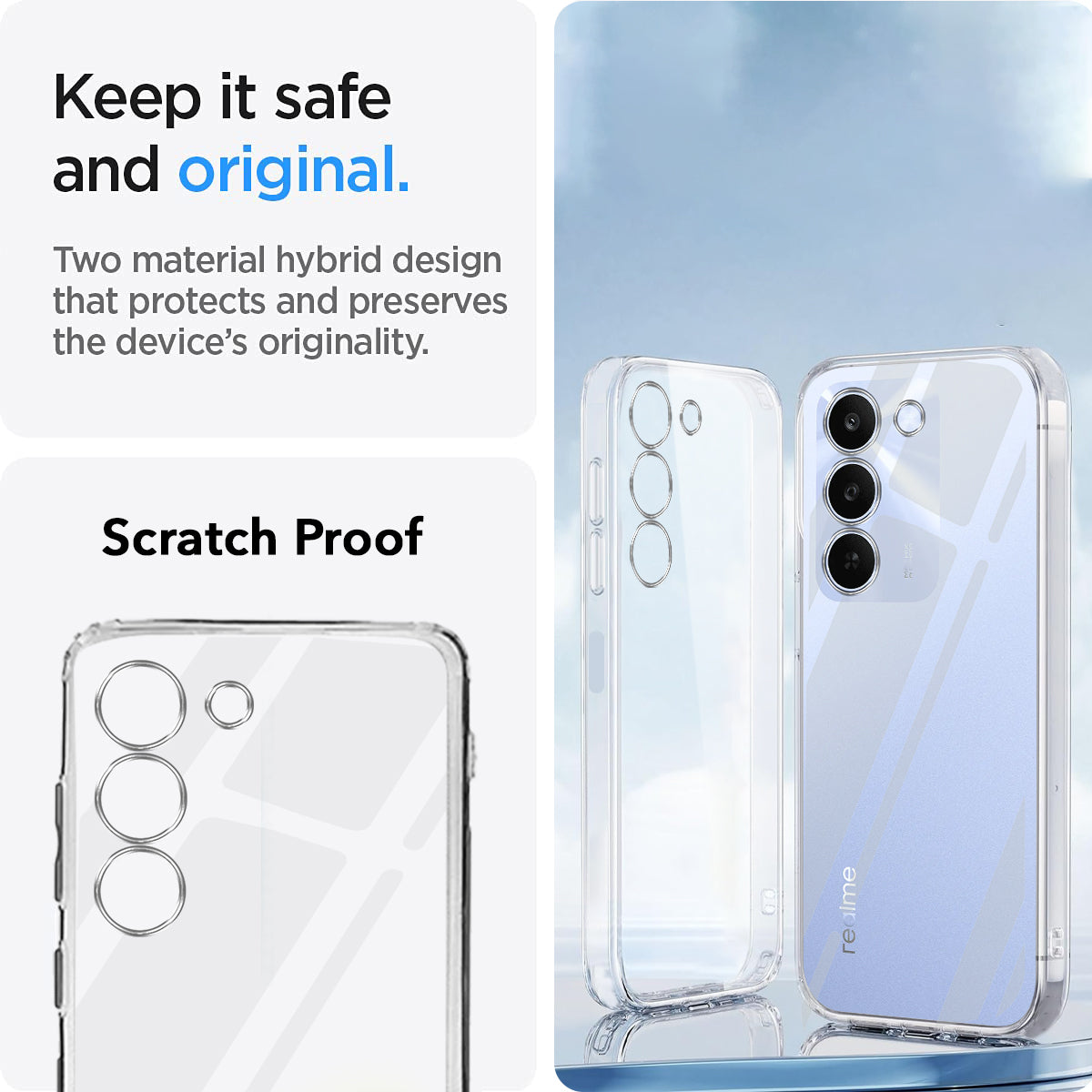 For Realme C83 5G Back Cover Case Silicone (Clear Shockproof Case with Camera Protection | Soft and Flexible | Transparent)