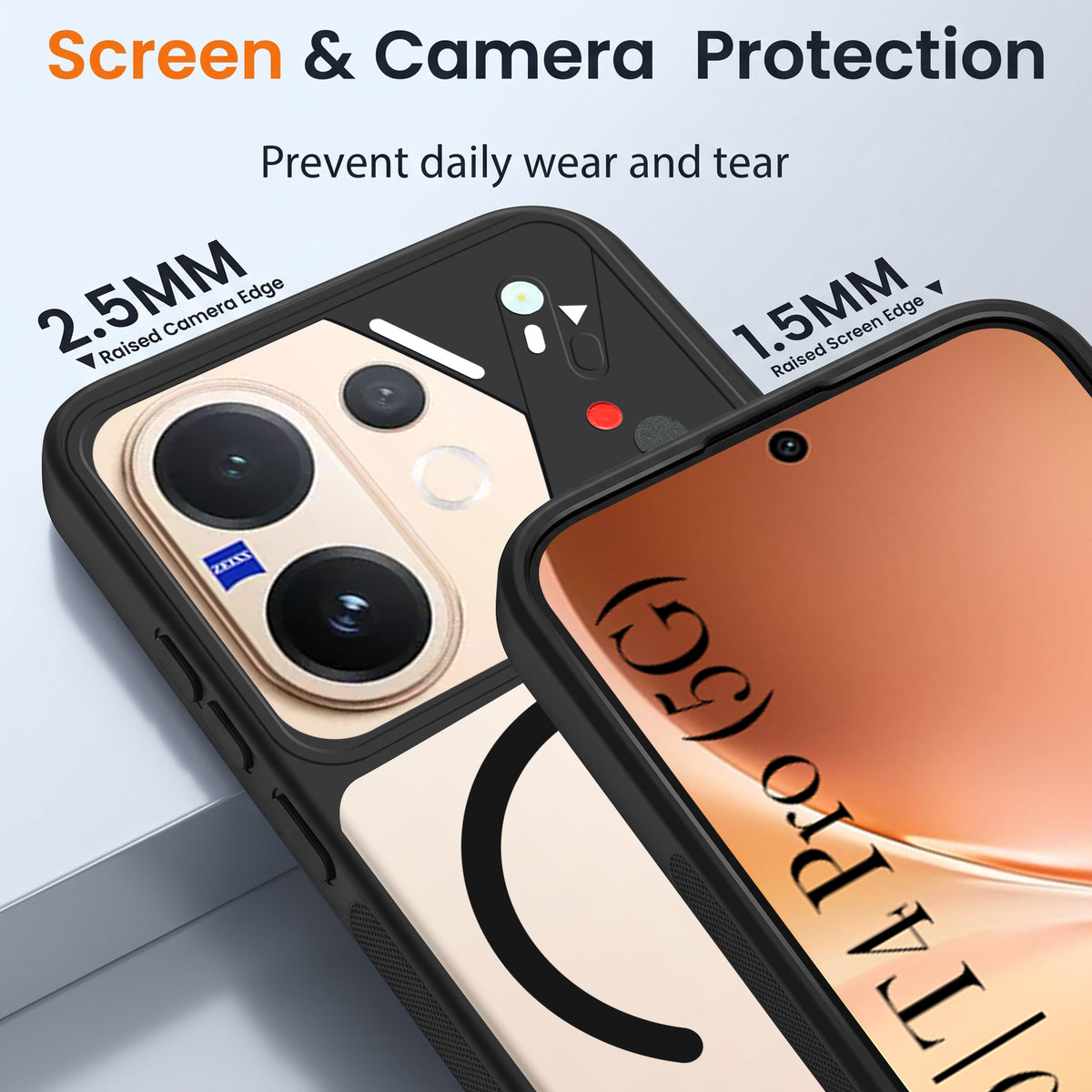 For Vivo V60 | Vivo T4 Pro Back Cover Case Lifetime Anti-Yellow Clear (Camera Protection | Side Grip | Wireless MagSafe Compatible)