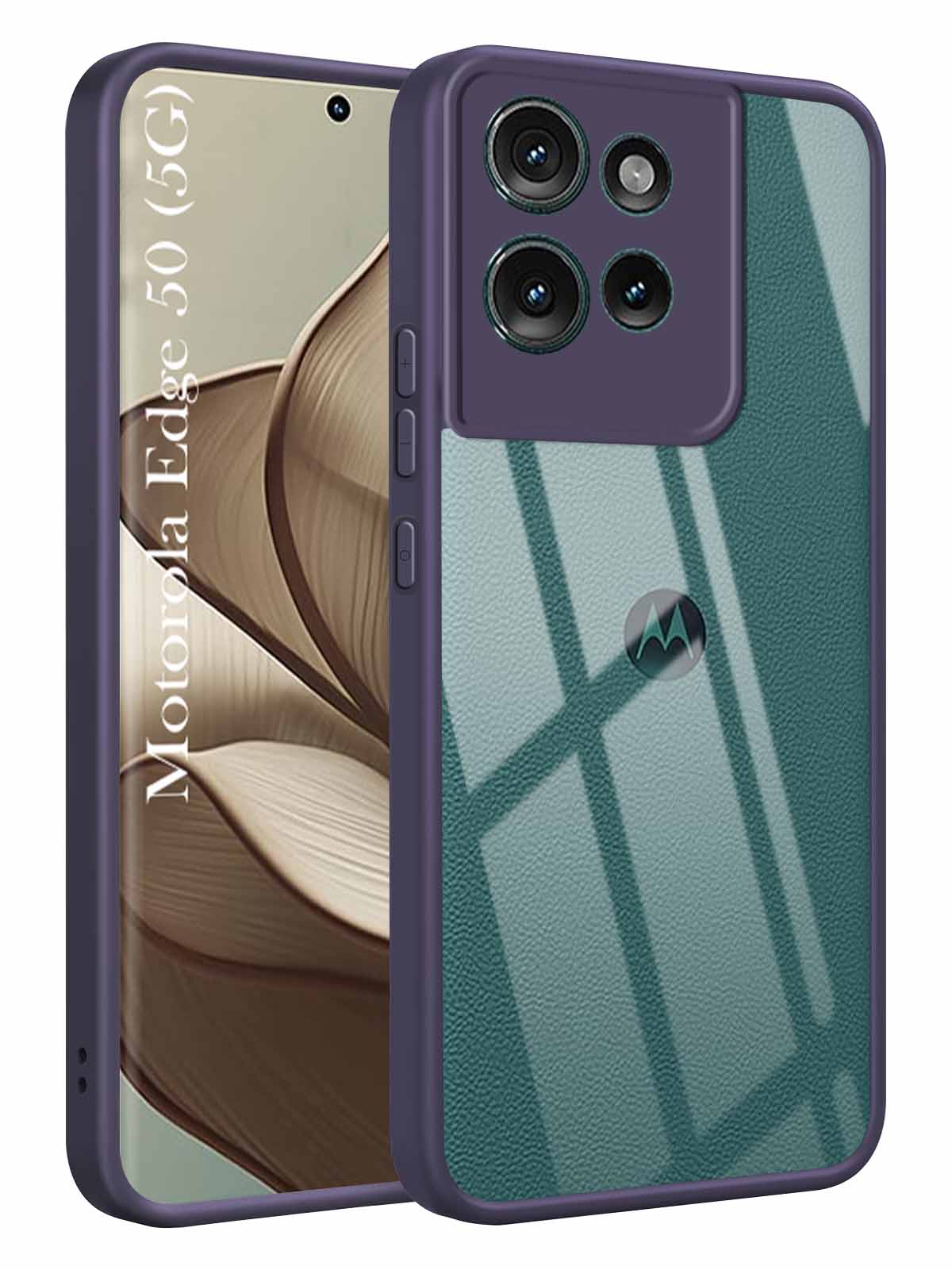 For Motorola Moto Edge 50 5G Back Cover Case (Lifetime Anti Yellow | Anti Scratch | Crystal Clear Shockproof)