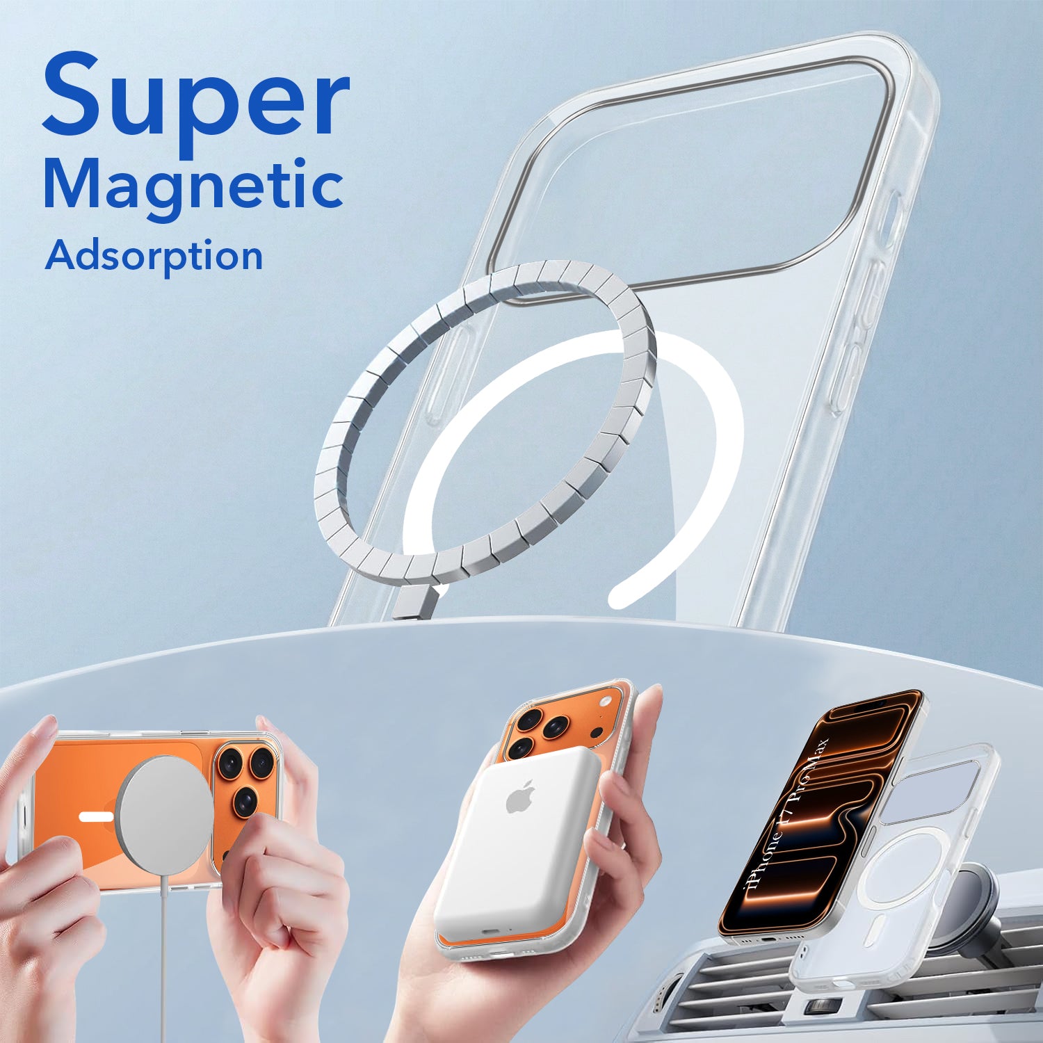 For Apple iPhone 17 Pro Max Lifetime Anti-Yellow MagSafe Compatible Clear (Sleek Hard Crystal | Camera Protection and Shockproof)