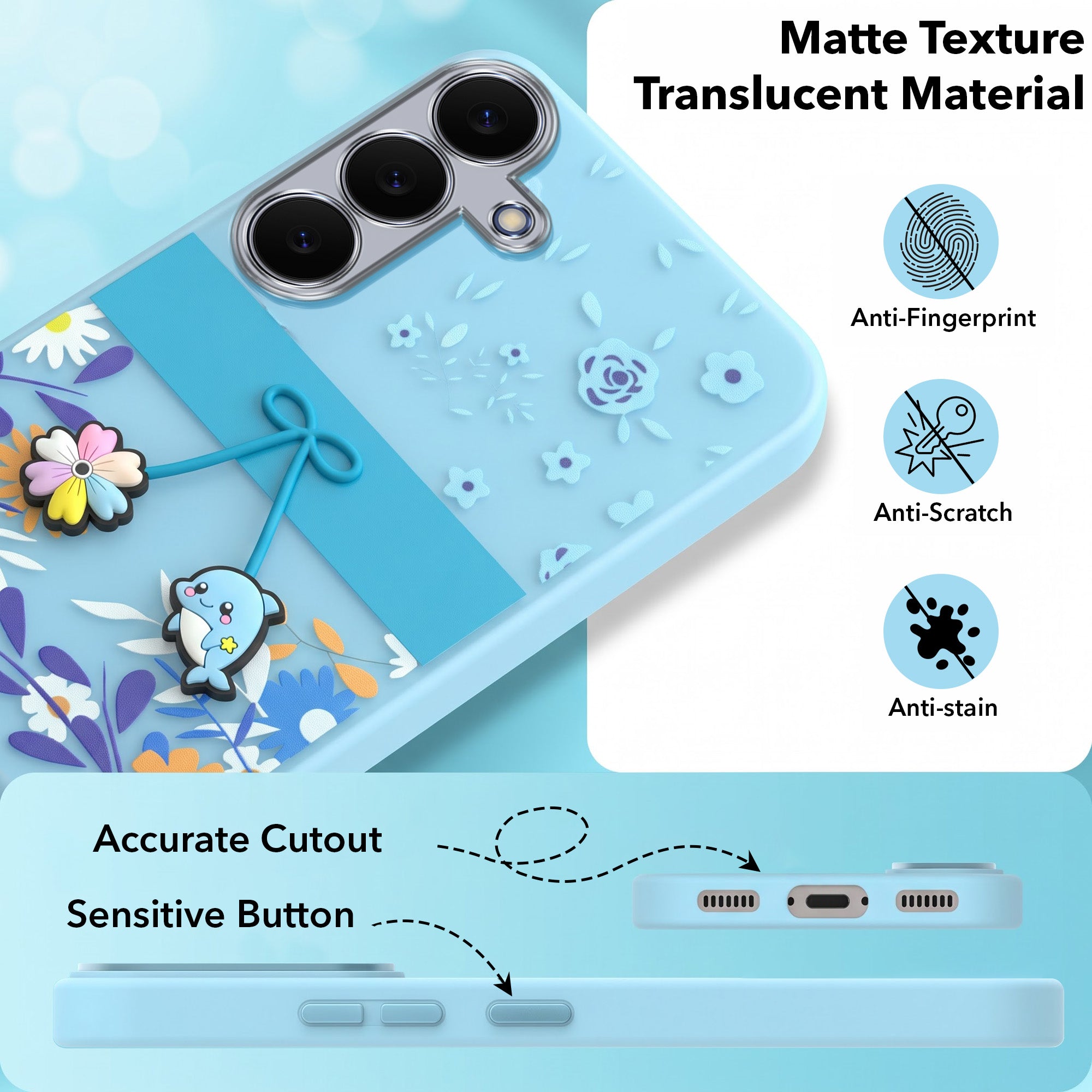For Samsung Galaxy S25 FE Back Cover Case (3D Cute Cartoons | Hard Back Side Soft | Matte Premium Finish | HD Printing) (Copy) (Copy)