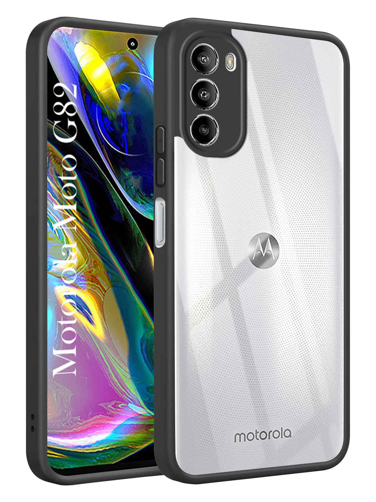 For Motorola Moto G82 5G Back Cover Case Ultra-Hybrid (Lifetime Anti Yellow | Anti Scratch | Crystal Clear Shockproof)