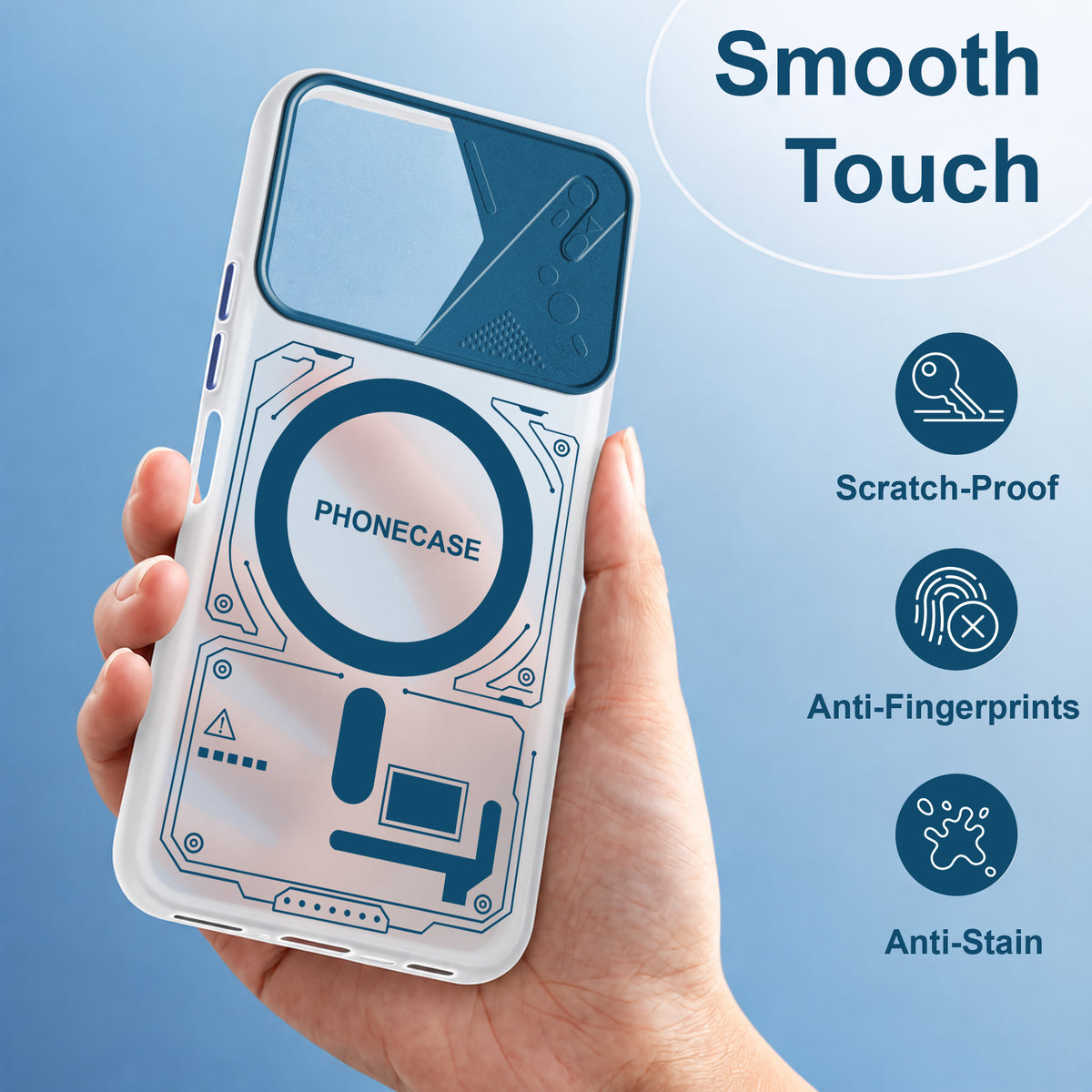 For Redmi 15A 5G Metallic Back Cover Case (Metallic Camera Protection & Buttons | Translucent Milky Shade | Hard Polycarbonate)