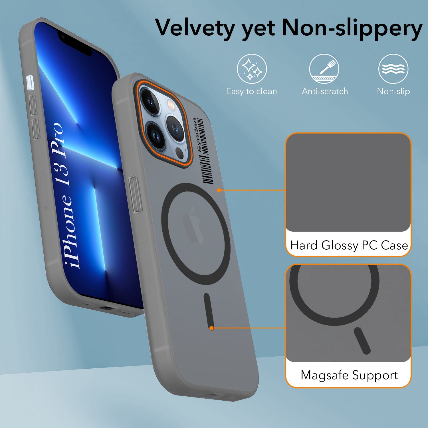 For Apple iPhone 13 Pro Back Cover Case (Soft Touch | Camera Bump Protection | MagSafe Compatible | Matte Finish)