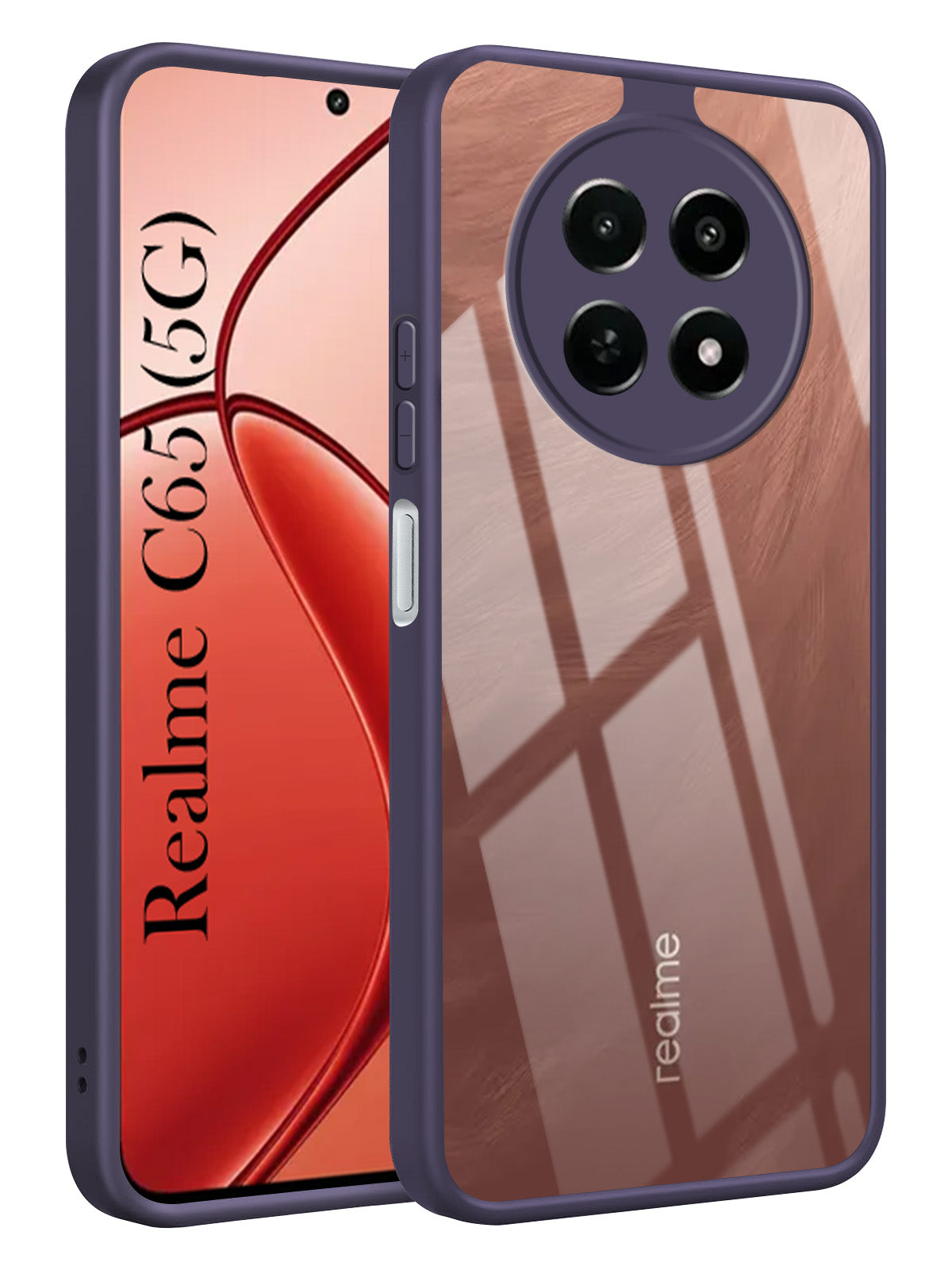 For Realme C65 5G Back Cover Case Ultra-Hybrid  (Lifetime Anti Yellow | Anti Scratch | Crystal Clear Shockproof)