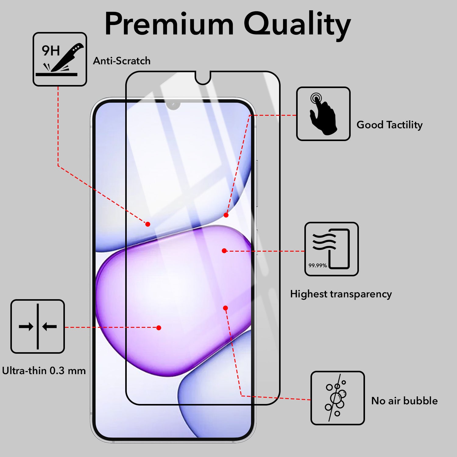 (Pack of 2) Tempered Glass For Realme C83 5G Military-Grade Gorilla Screen Protector With Installation Kit | Shatterproof, Full Coverage, HD Clear, Scratch Resistant