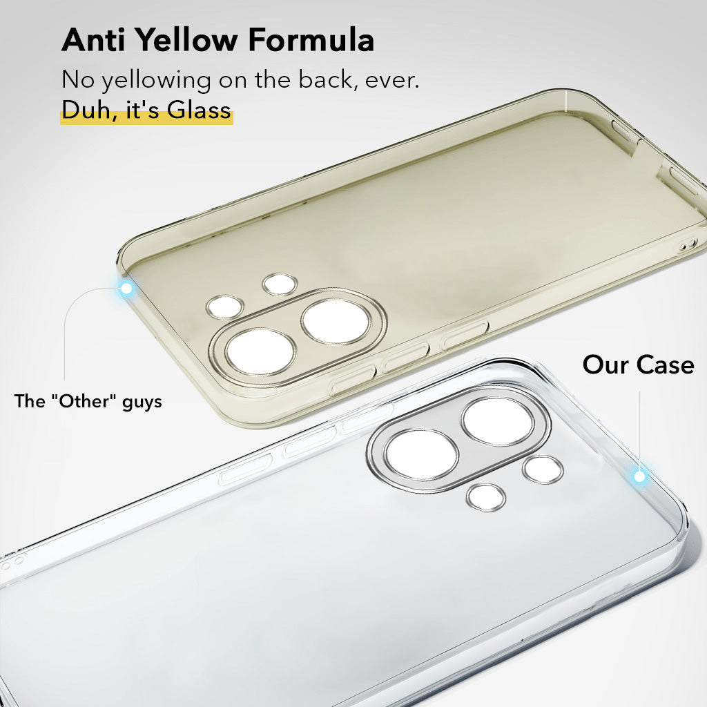 For Vivo V60e Back Cover Case Lifetime Anti-Yellow Clear (Sleek Hard Crystal | Shockproof and Camera Protection)
