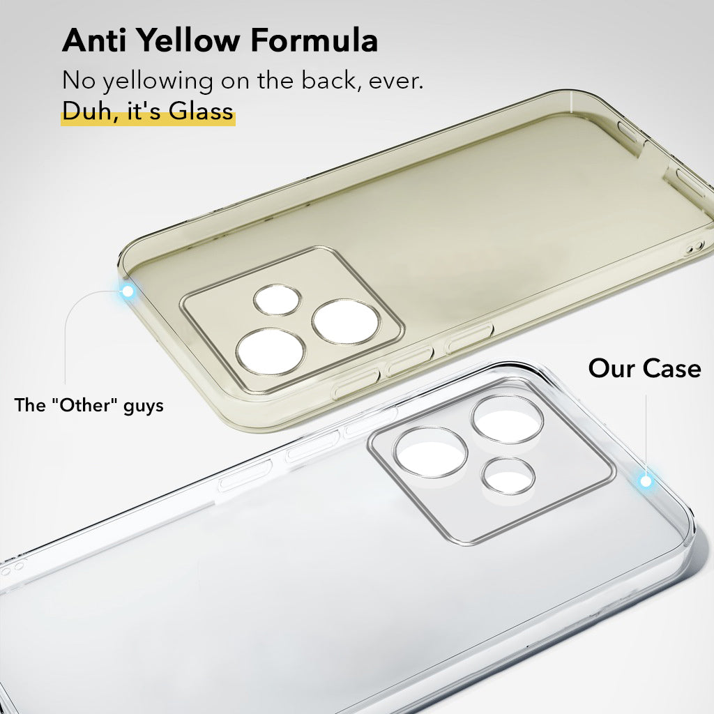 For Realme GT 7T Back Cover Case (Hard Anti Yellow Clear Case | Sleek Hard Crystal Clear | Drop & Camera Protection | Shockproof Polycarbonate)