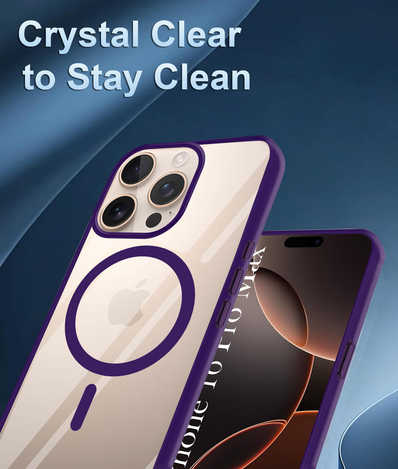 For Apple iPhone 16 Pro Max Back Cover Case (MagSafe Compatible Wireless Charging | Hybrid Camera Bump Protection | Shockproof Polycarbonate Material)