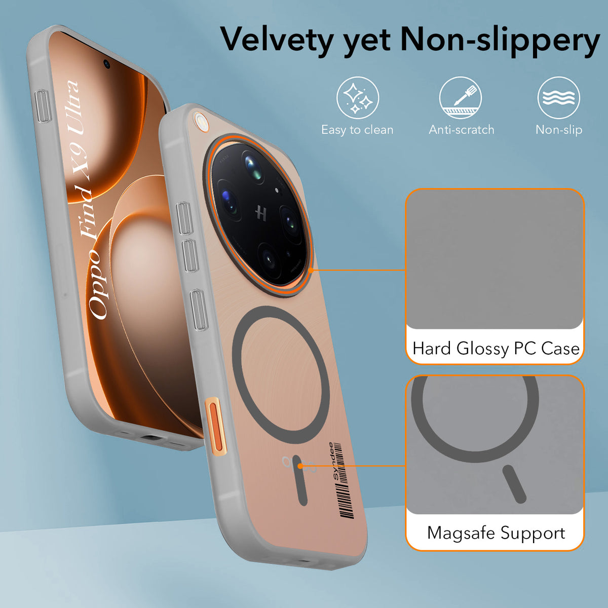 For Oppo Find X9 Ultra Back Cover Case (Soft Touch | Camera Bump Protection | MagSafe Compatible | Matte Finish)
