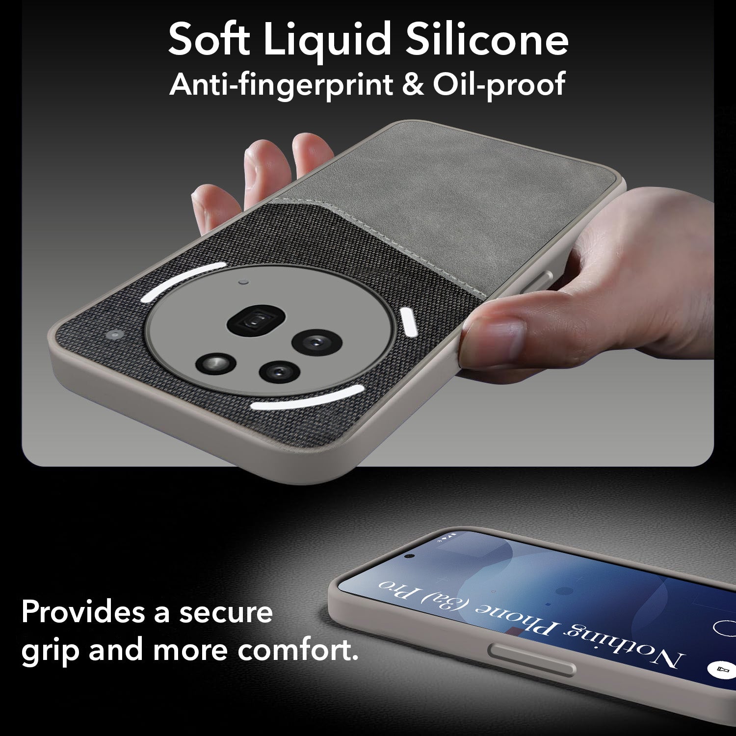 For Nothing Phone 3A Pro 5G Back Cover Case  (Dual PU Leather Stitch | Professional Minimalist | Soft and Flexible)