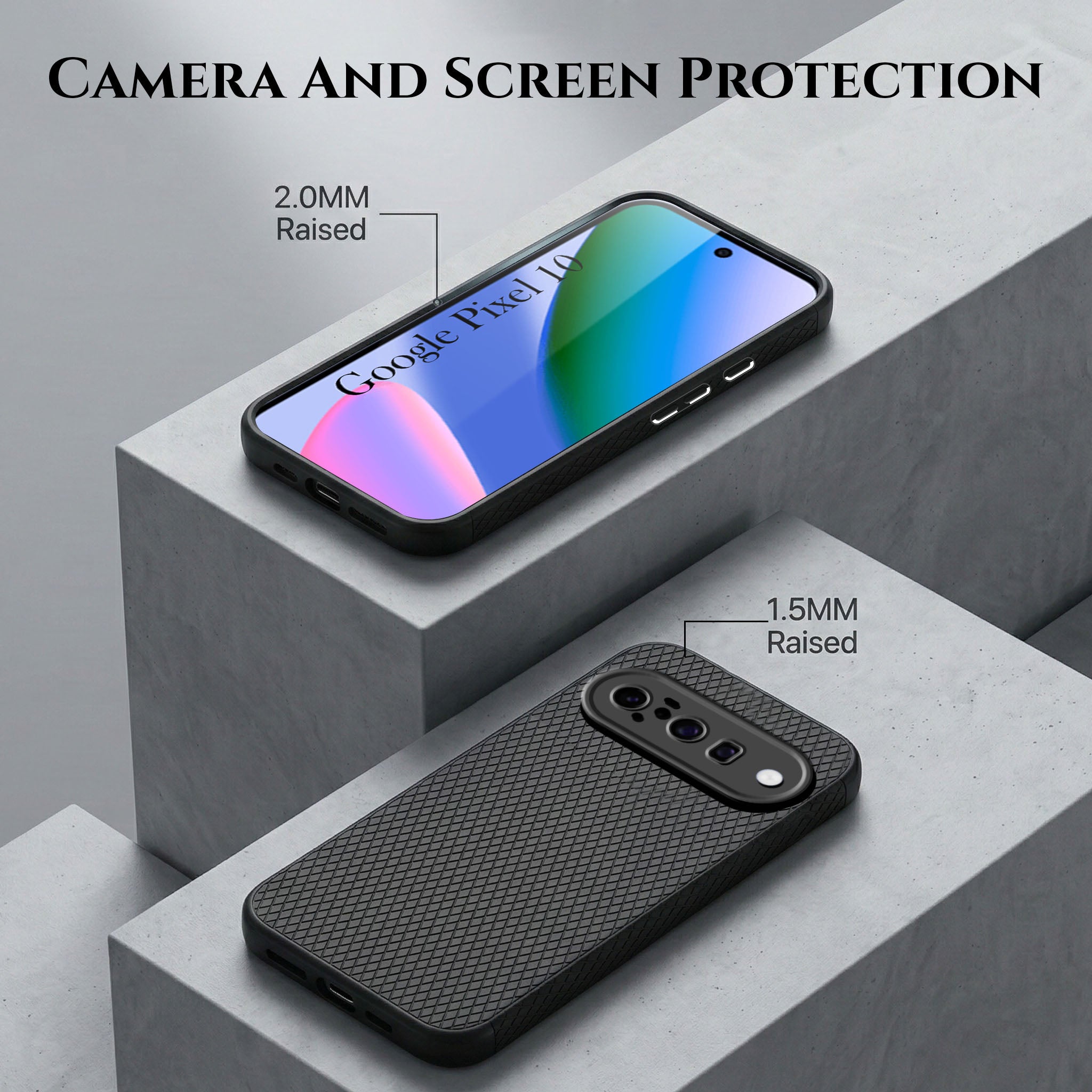 For Google Pixel 10 Combo with Back Cover and 9H Tempered Glass (Liquid Silicone | Camera Protection | Oleophobic Coating Screen Glass)