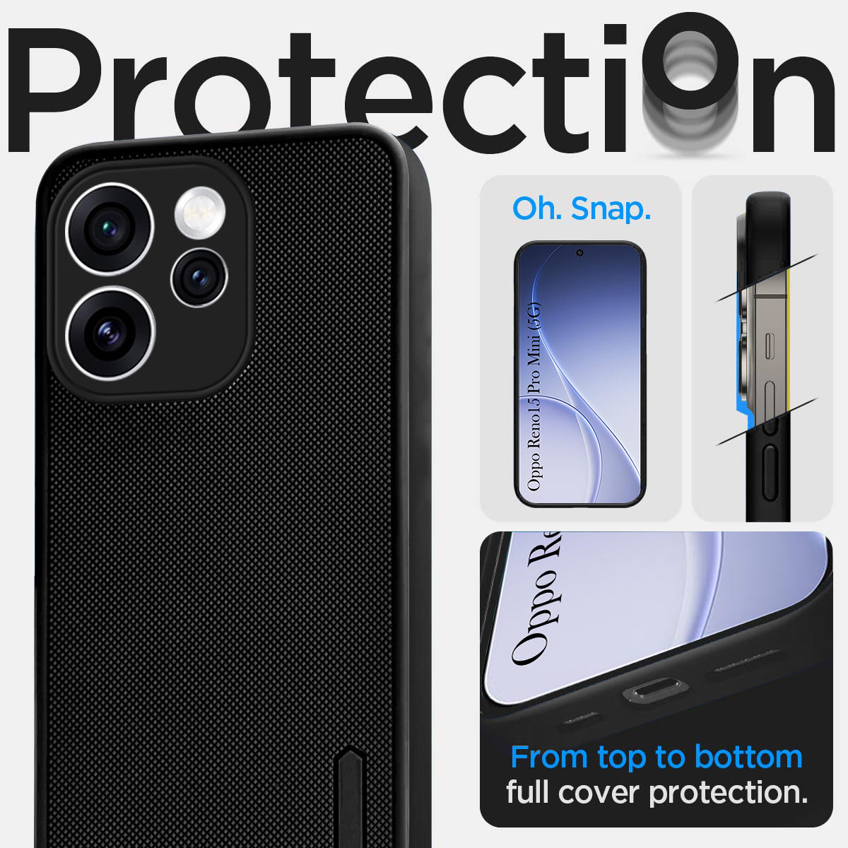 For Oppo Reno15 Pro Mini 5G | Oppo Reno 15 Pro Mini 5G Back Cover Case Rubberised (Textured Grip Design | Micro-Fiber Cloth Inside | Slim and Light Weight | Soft Touch and Feel)