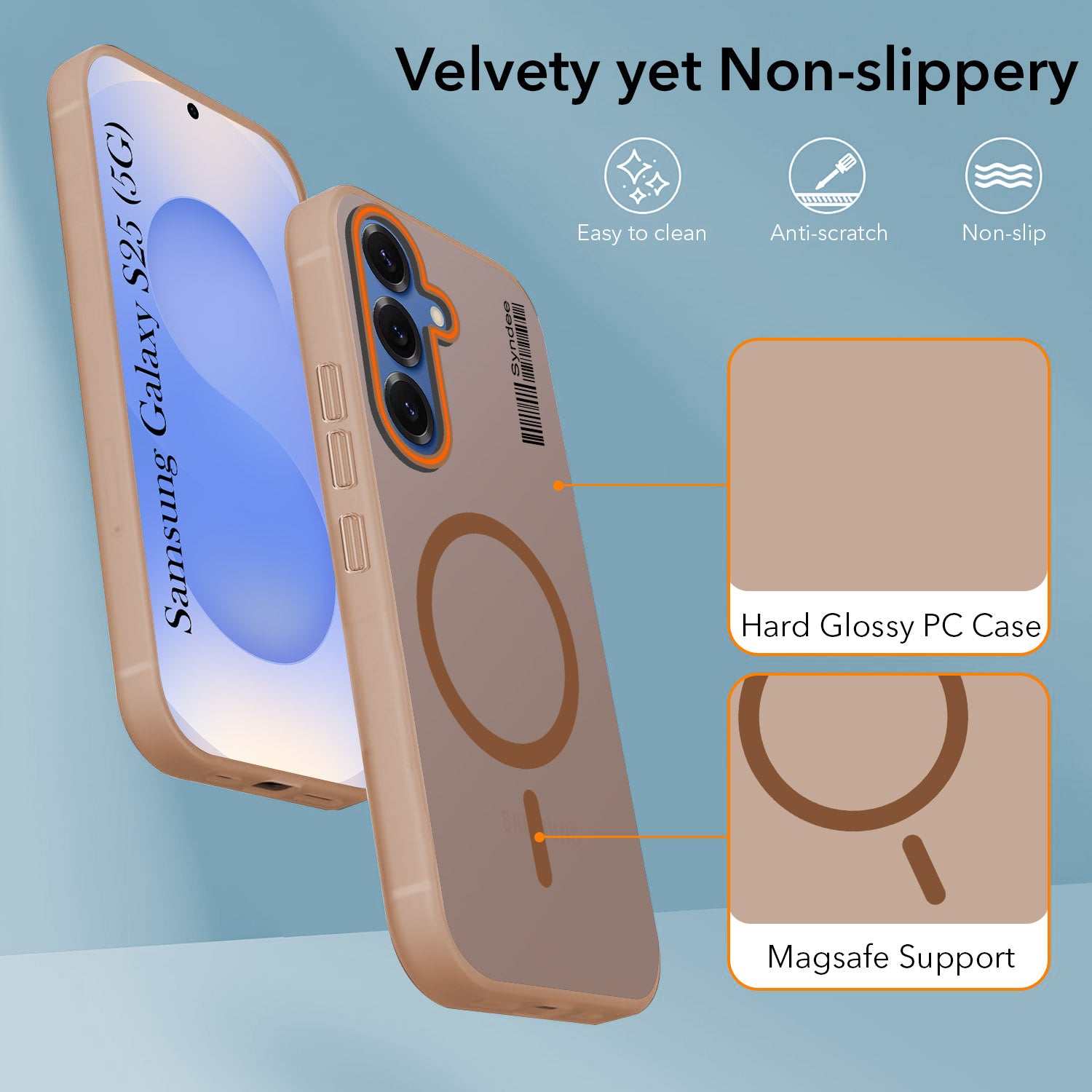 For Samsung Galaxy S25 Back Cover Case (Soft Touch | Camera Bump Protection | MagSafe Compatible | Matte Finish)
