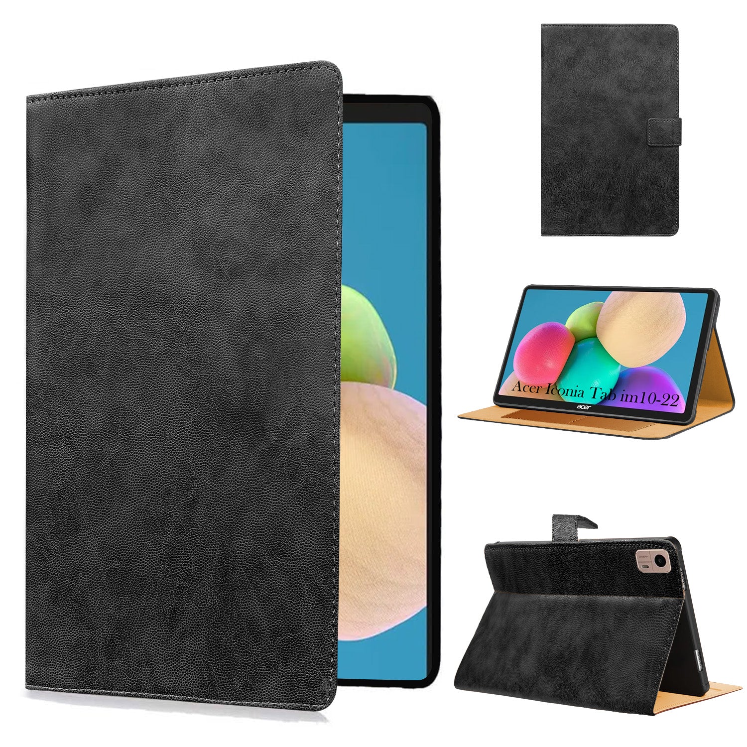 For Acer Iconia Tab iM10-22 10.36 Inch Flip Cover Folio Cover (PU Leather | Multi-Angle Smart Stand | Card Storage Slots | Silicone Back Pouch)