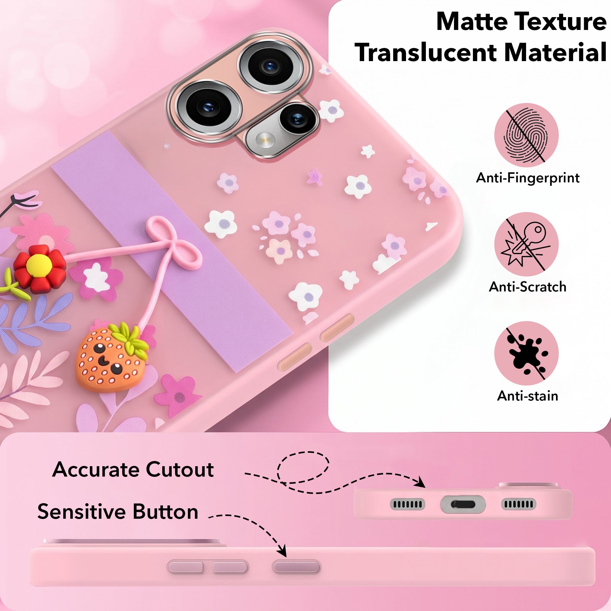 For Nothing CMF Phone 2 Pro Back Cover Case (3D Cute Cartoons | Hard Back Side Soft | Matte Premium Finish | HD Printing)
