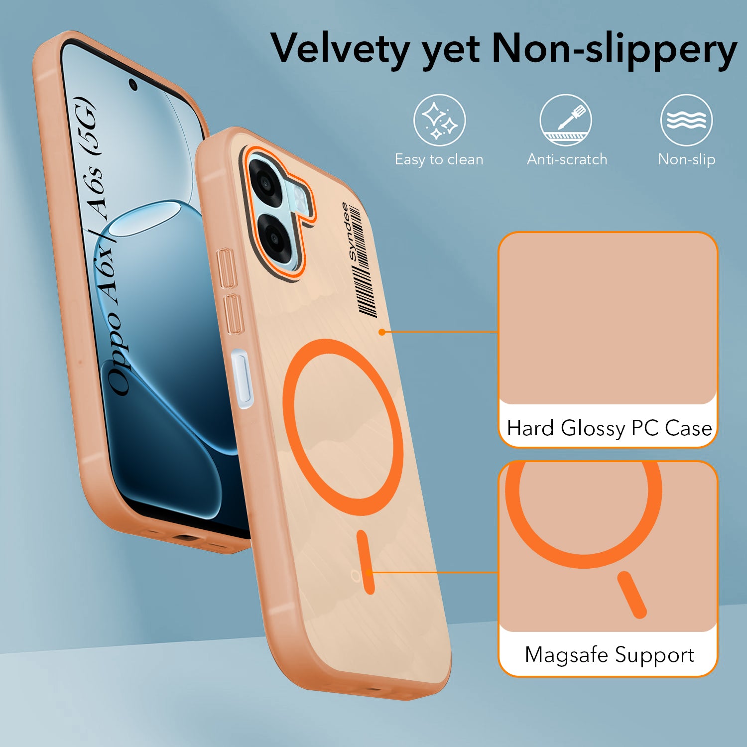 For Oppo A6X | Oppo A6S Back Cover Case (Soft Touch | Camera Bump Protection | MagSafe Compatible | Matte Finish)