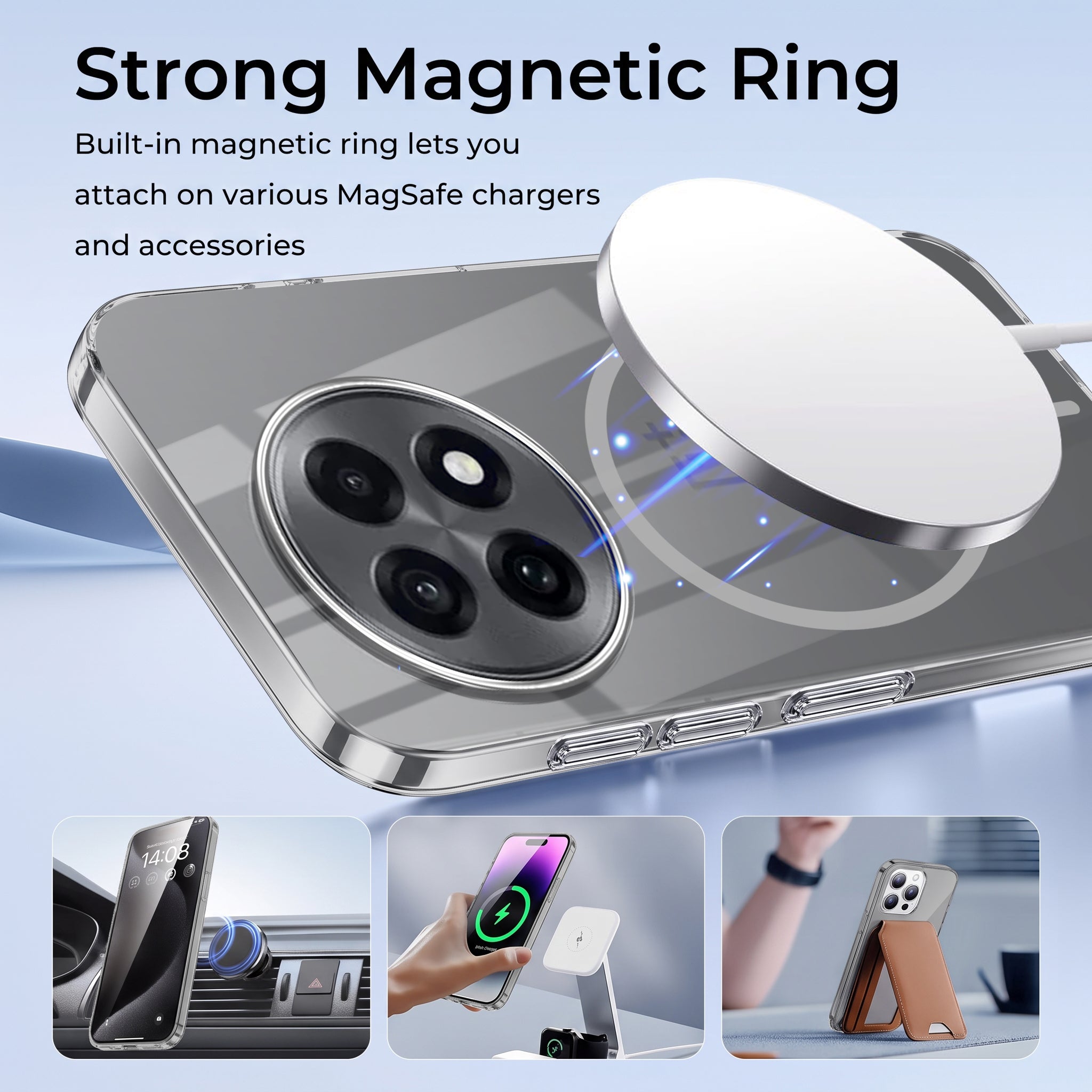 For OnePlus 13R 5G Back Case Cover Crystal Anti Yellow (Unbreakable PC | MagSafe Wireless Charging Support |Camera Protection Bump)