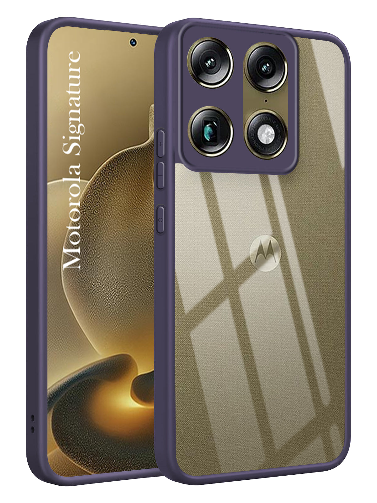 For Motorola Moto Signature 5G Back Cover Case Ultra-Hybrid (Lifetime Anti Yellow | Anti Scratch | Crystal Clear Shockproof)