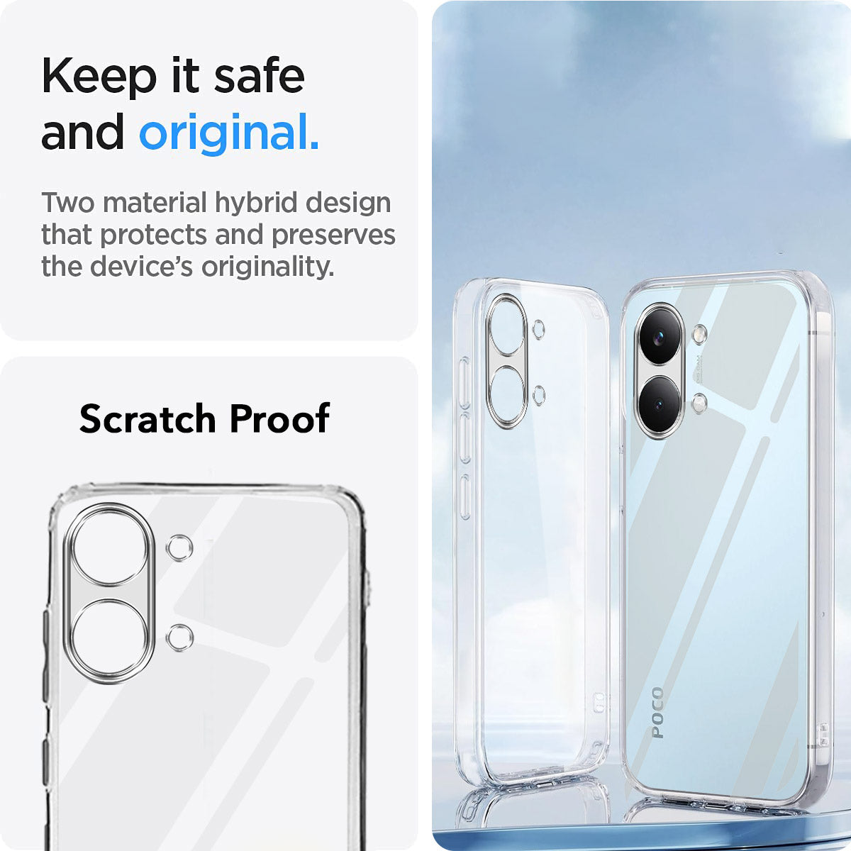 For Poco X8 Pro Max 5G Back Cover Case Silicone (Clear Shockproof Case with Camera Protection | Soft and Flexible | Transparent)