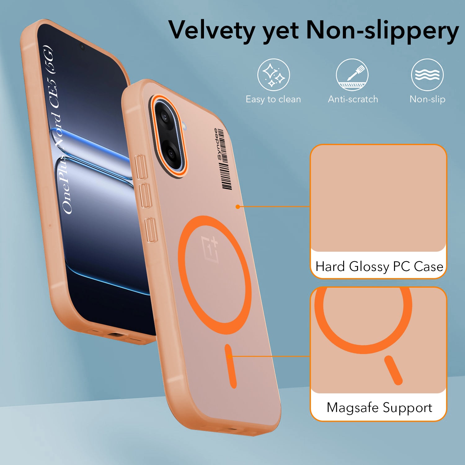 For Oneplus Nord CE 5 Back Cover Case (Soft Touch | Camera Bump Protection | MagSafe Compatible | Matte Finish)