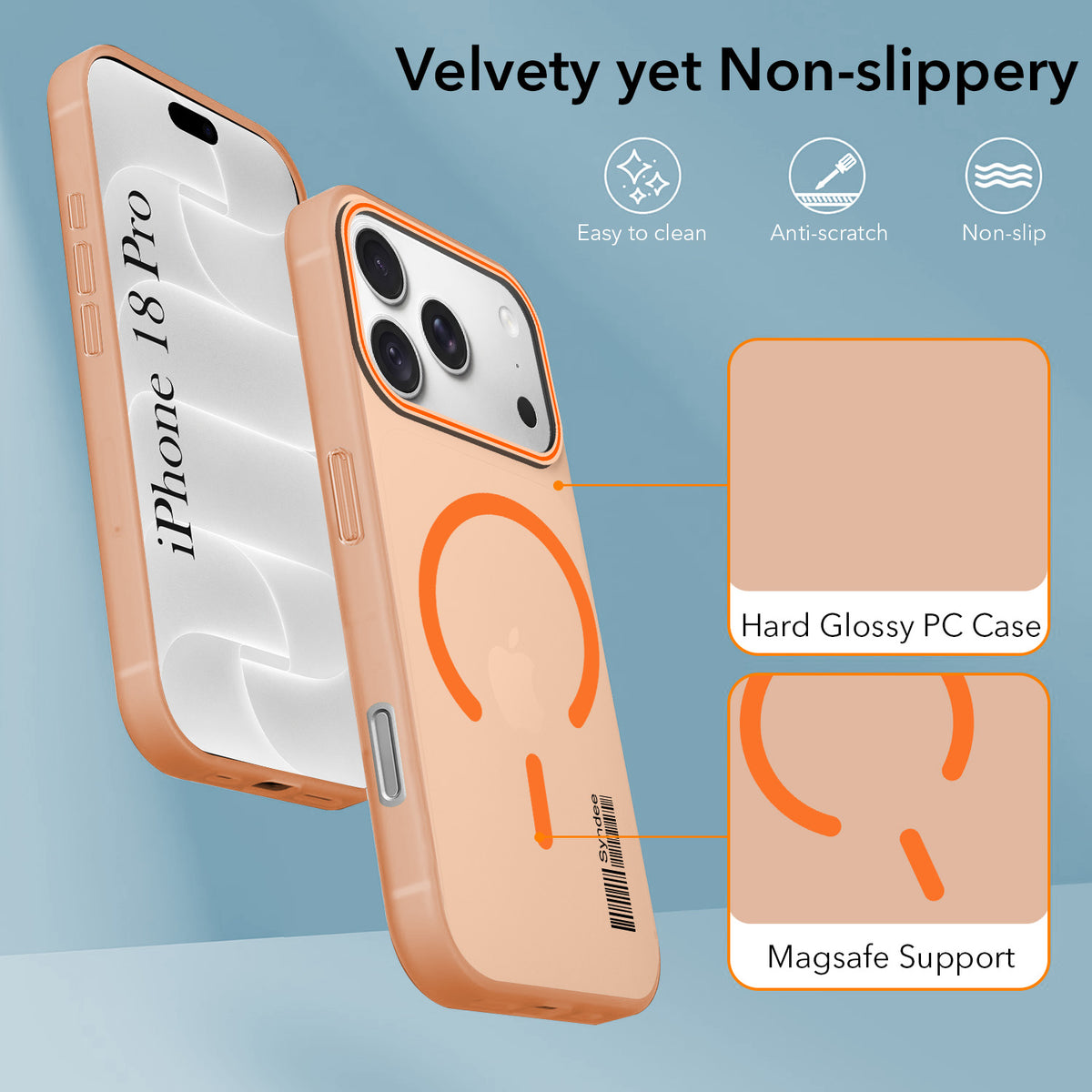 For Apple iPhone 18 Pro Back Cover Case (Soft Touch | Camera Bump Protection | MagSafe Compatible | Matte Finish)