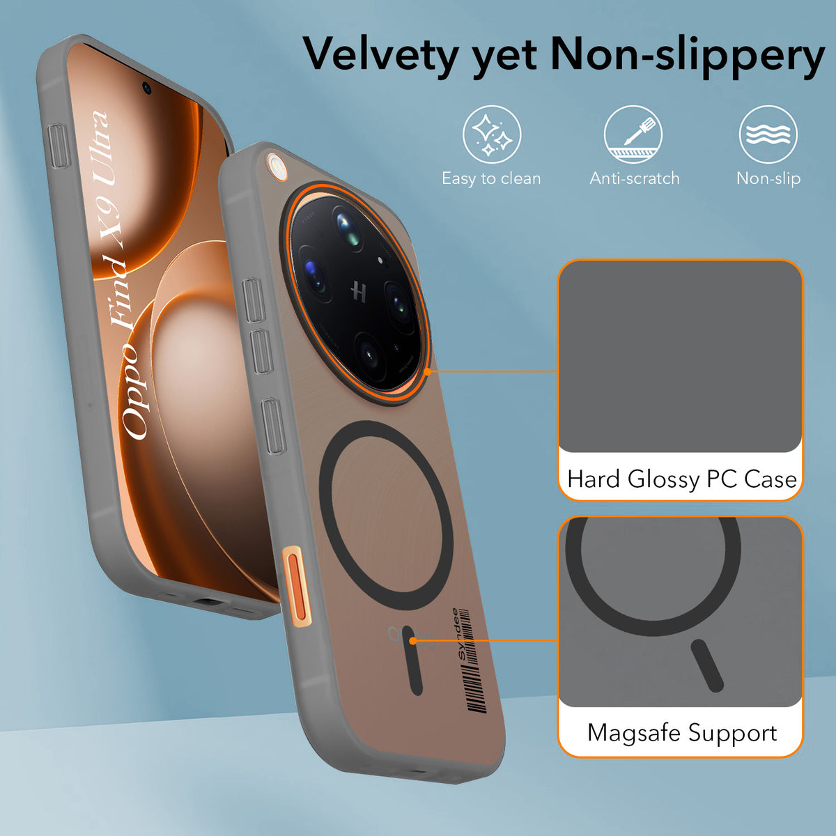 For Oppo Find X9 Ultra Back Cover Case (Soft Touch | Camera Bump Protection | MagSafe Compatible | Matte Finish)