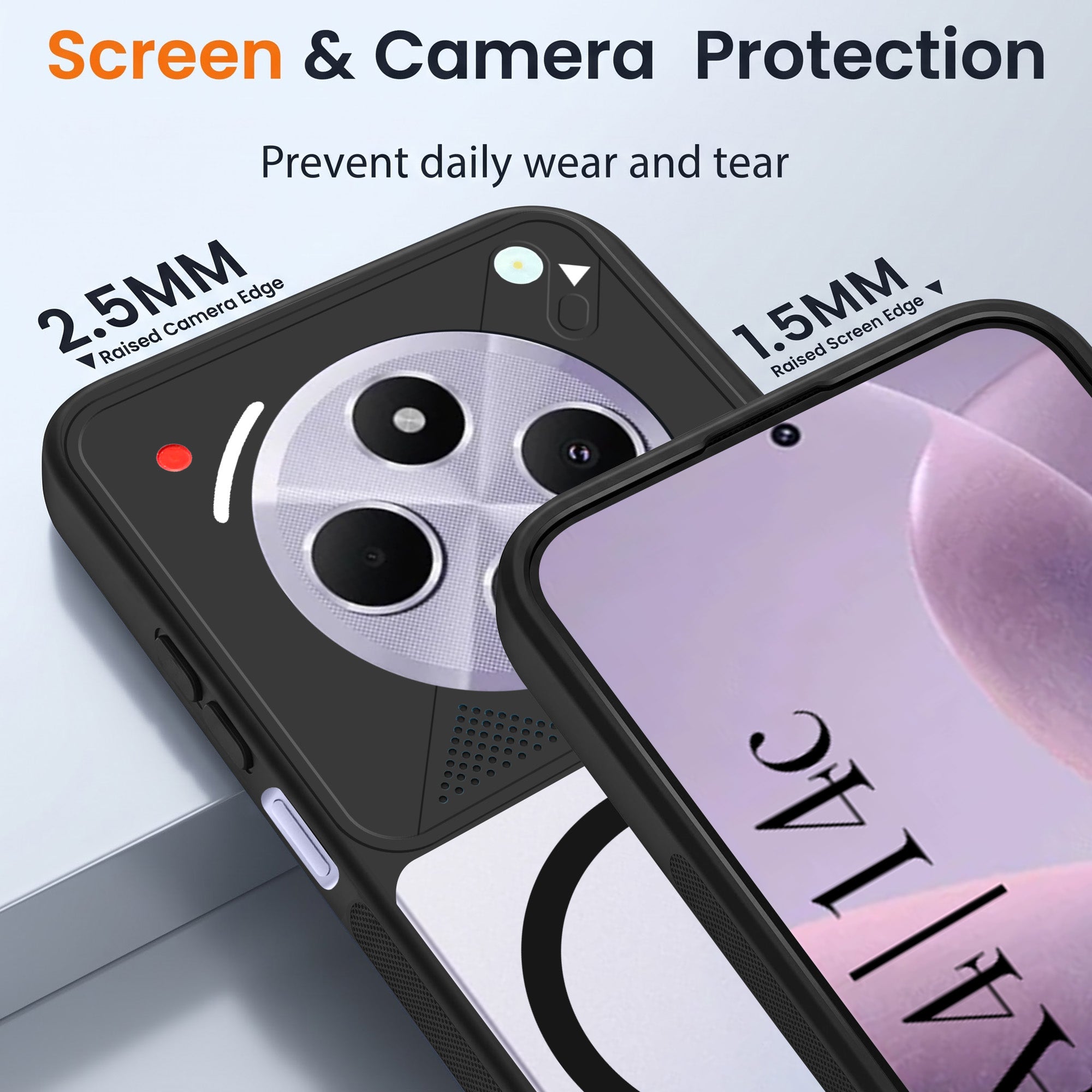 For Redmi A4 5G | Xiaomi Redmi 14C Back Cover Case Lifetime Anti-Yellow Clear (Camera Protection | Side Grip | Wireless MagSafe Compatible)