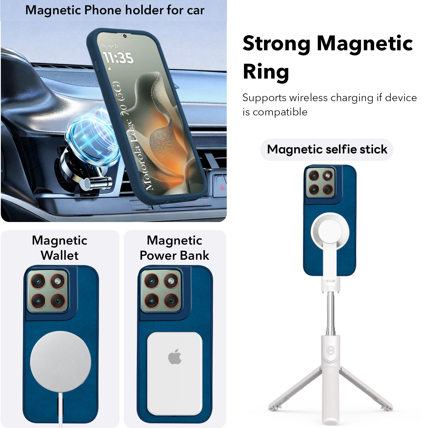 For Motorola Moto Edge 70 Back Case Cove Leather Finish (MagSafe Compatible Wireless Charging | Soft Touch | Camera Bump Protection)