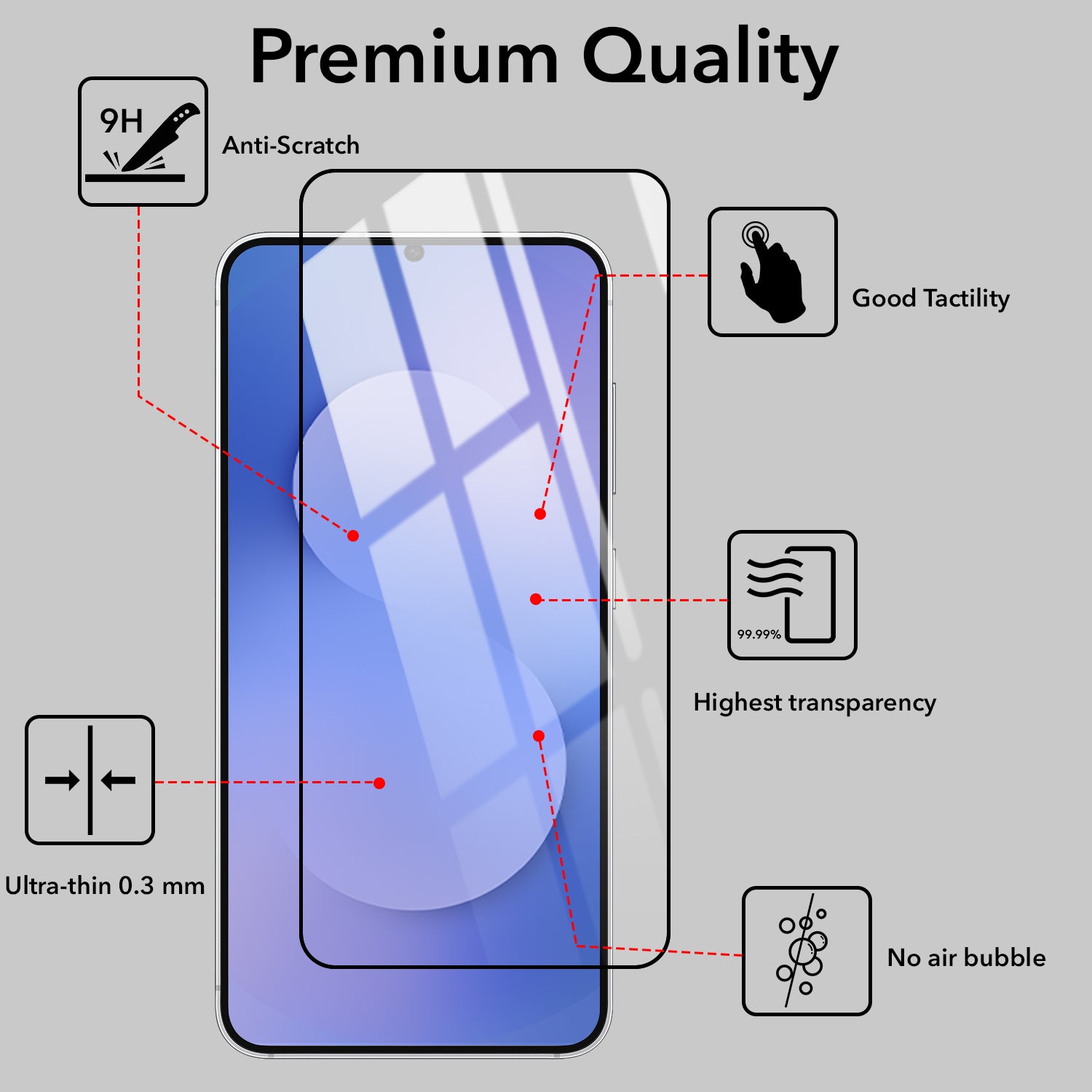 (Pack of 2) Tempered Glass For Samsung Galaxy S25 FE Military-Grade Gorilla Screen Protector With Installation Kit | Shatterproof, Full Coverage, HD Clear, Scratch Resistant