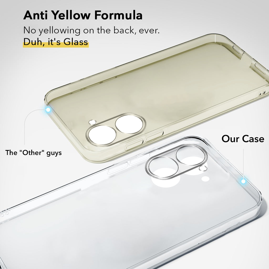 For Realme 10 Pro 5G Back Cover Case (Hard Anti Yellow Clear Case | Drop & Camera Protection | Shockproof Polycarbonate)