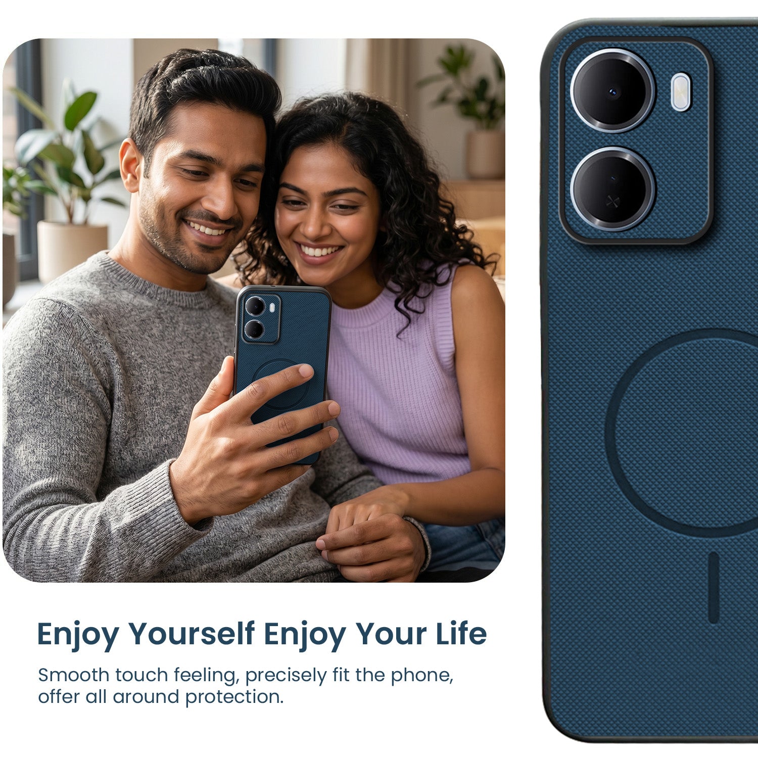 For Redmi 15A 5G Back Cover Case PU Leather (Texture Grip Design | Professional Minimalist | Camera Protection | Soft and Flexible)