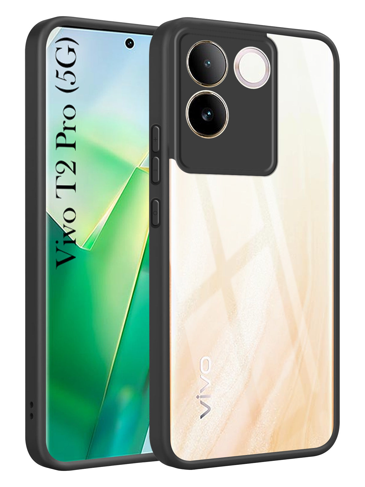 For Vivo T2 Pro Back Cover Case Ultra-Hybrid (Lifetime Anti Yellow | Anti Scratch | Crystal Clear Shockproof)