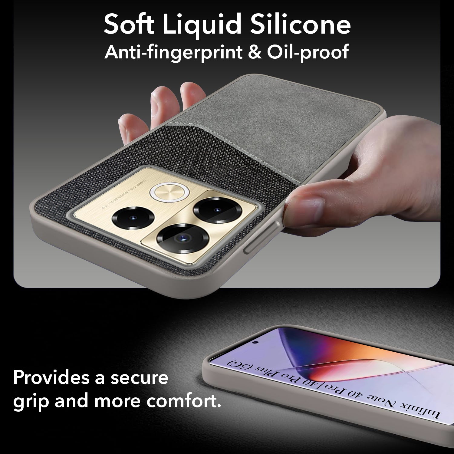 For Infinix Note 40 Pro 5G | Infinix Note 40 Pro Plus Back Cover Case (Dual PU Leather Stitch | Professional Minimalist | Soft and Flexible)