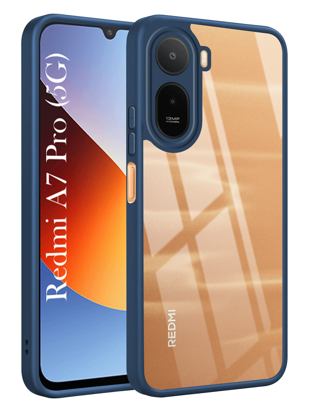 For Redmi A7 Pro 5G Back Cover Case Ultra-Hybrid (Lifetime Anti Yellow | Anti Scratch | Crystal Clear Shockproof)
