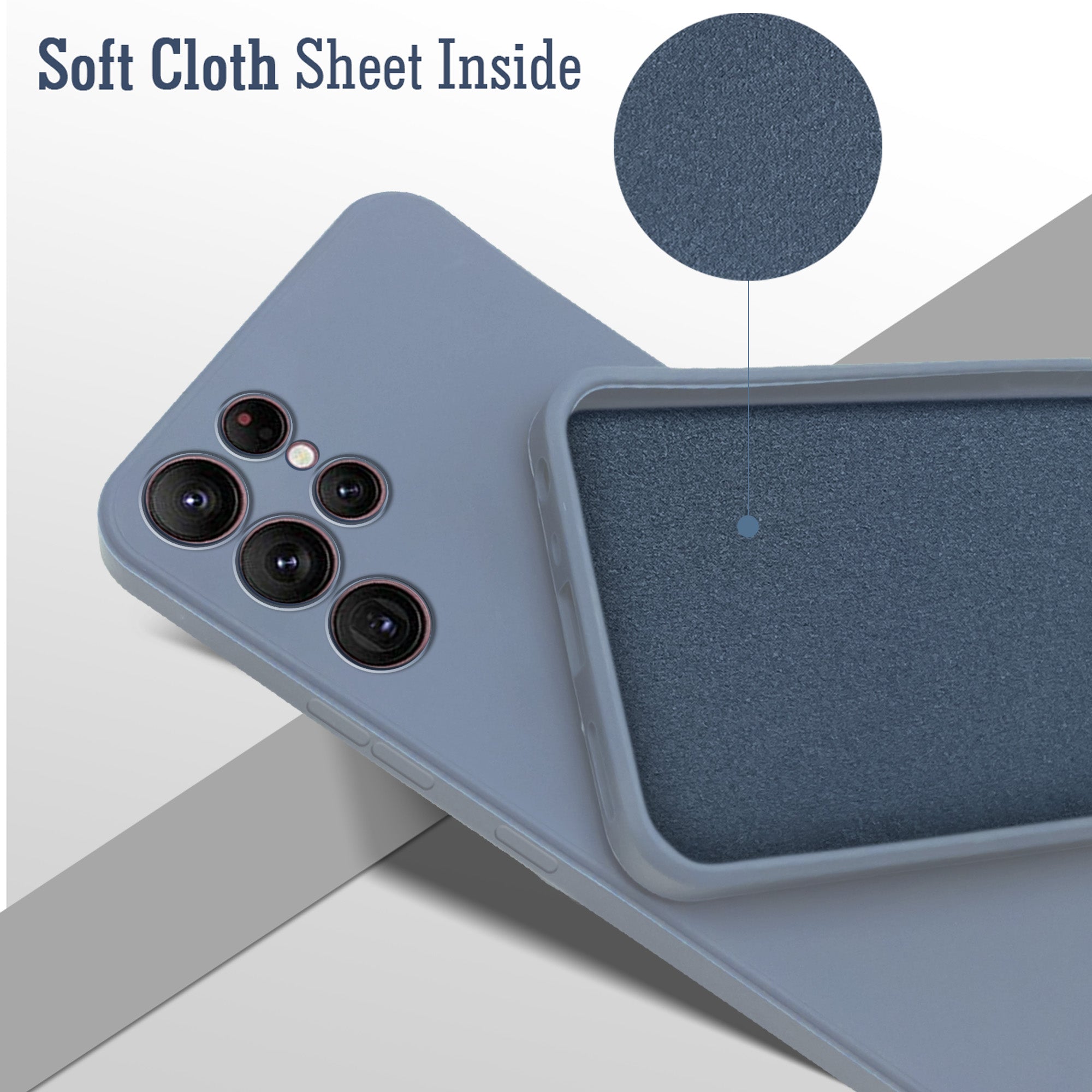 For Samsung Galaxy S22 Ultra 5G Back Cover Case (Inside Fiber Cloth | Smooth Matte Finish | Elegant Professional Look)