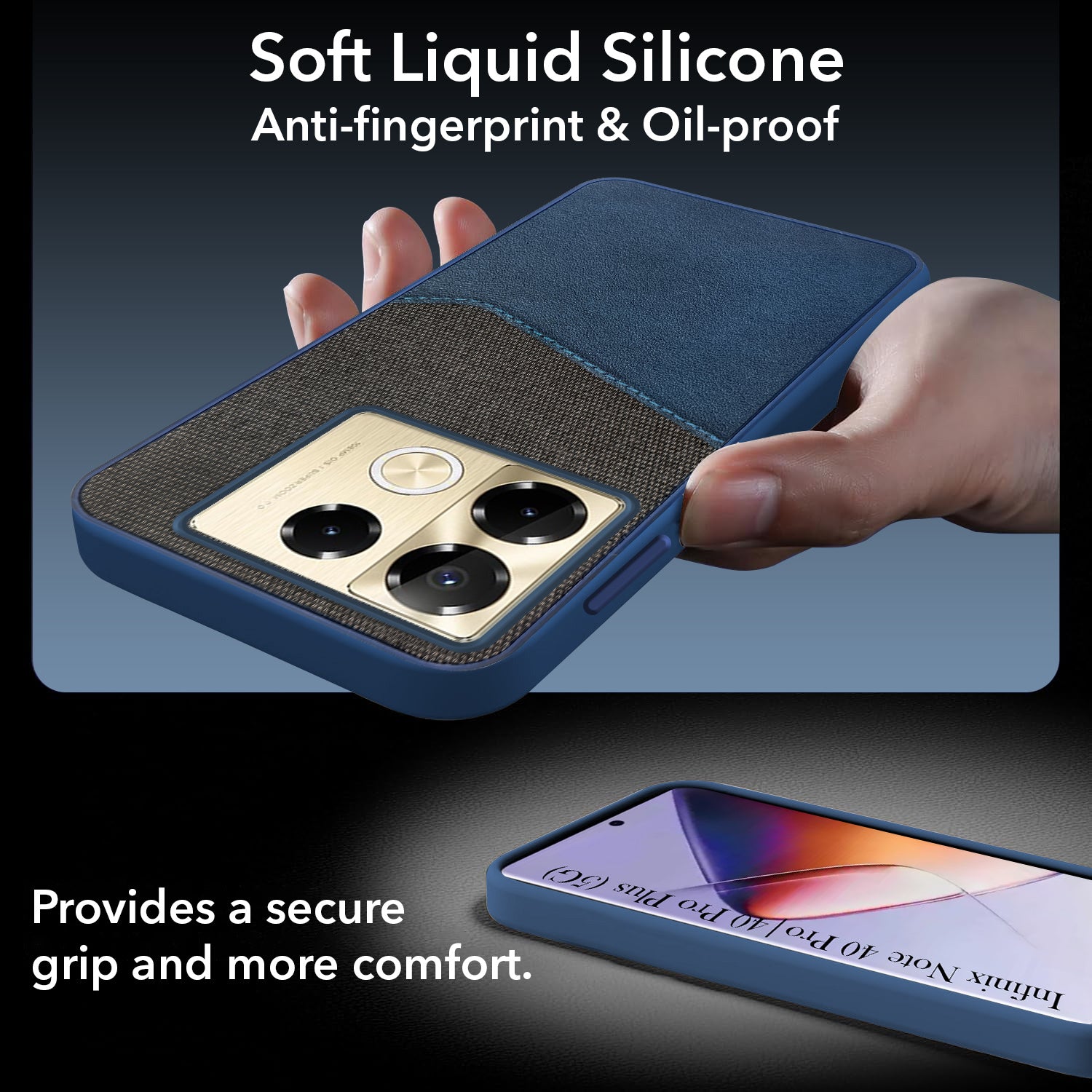 For Infinix Note 40 Pro 5G | Infinix Note 40 Pro Plus Back Cover Case (Dual PU Leather Stitch | Professional Minimalist | Soft and Flexible)