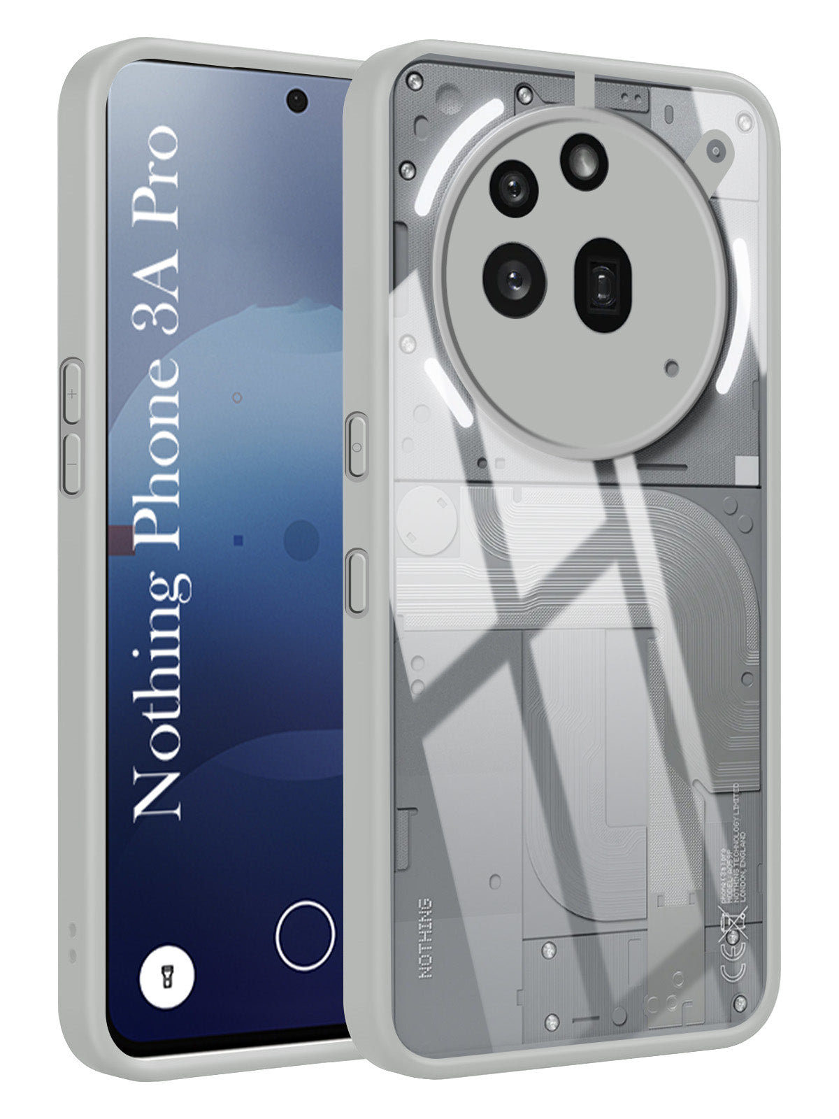 For Nothing Phone 3A Pro 5G Back Cover Case Ultra-Hybrid  (Lifetime Anti Yellow | Anti Scratch | Crystal Clear Shockproof)