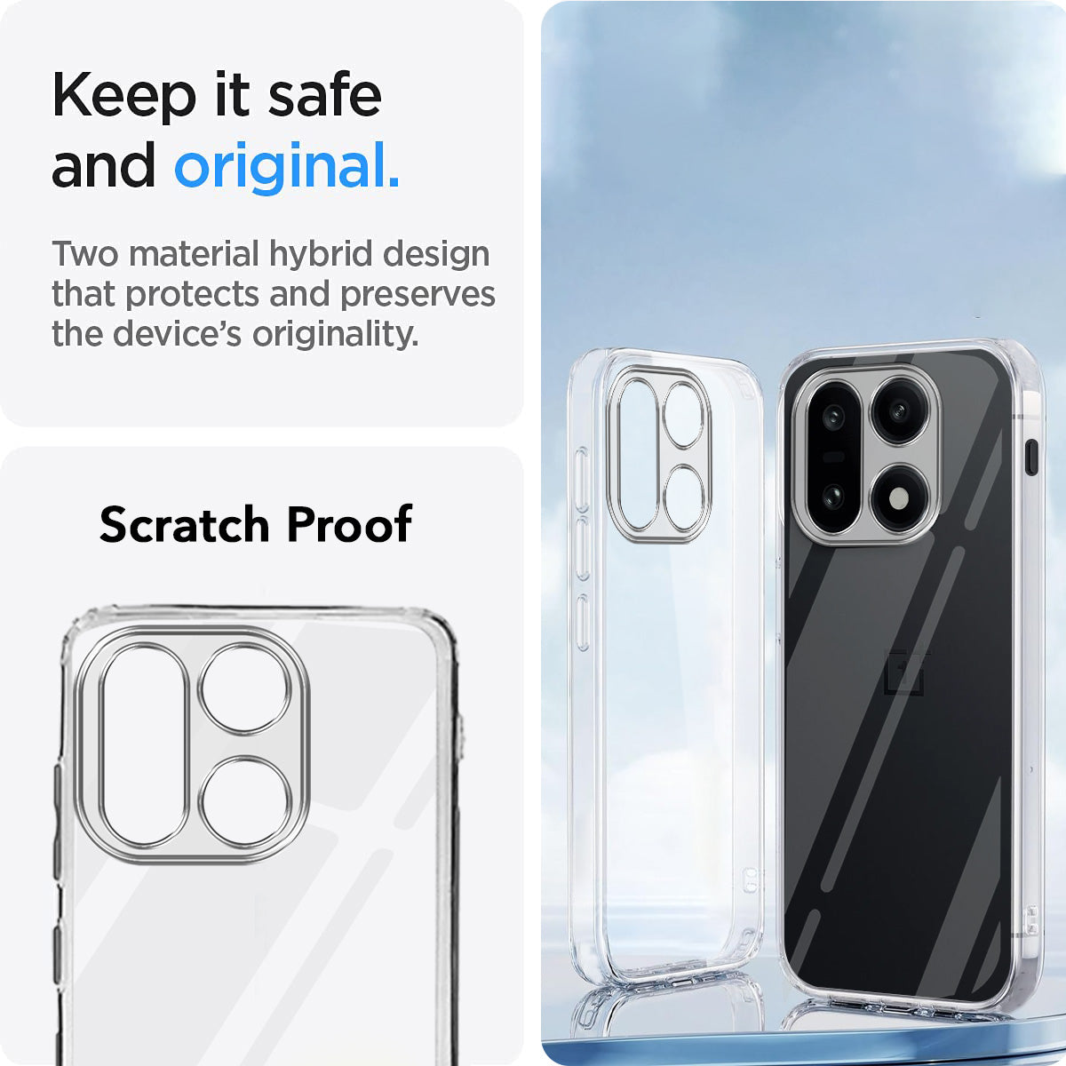 For OnePlus 15 5G Back Cover Case Silicone (Clear Shockproof Case with Camera Protection | Soft and Flexible | Transparent)