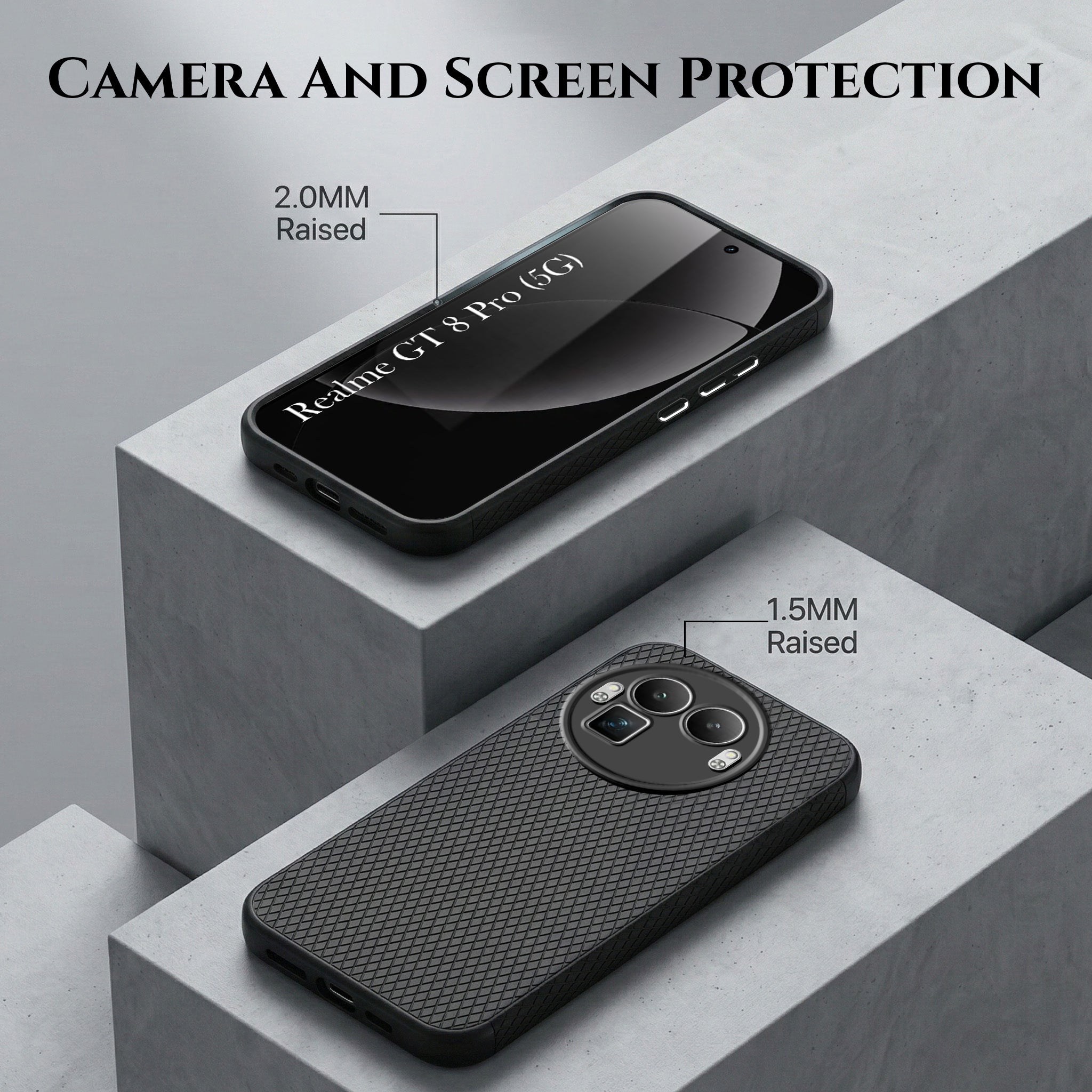 For Realme GT 8 Pro Combo with Back Cover and 9H Tempered Glass (Liquid Silicone | Camera Protection | Oleophobic Coating Screen Glass)