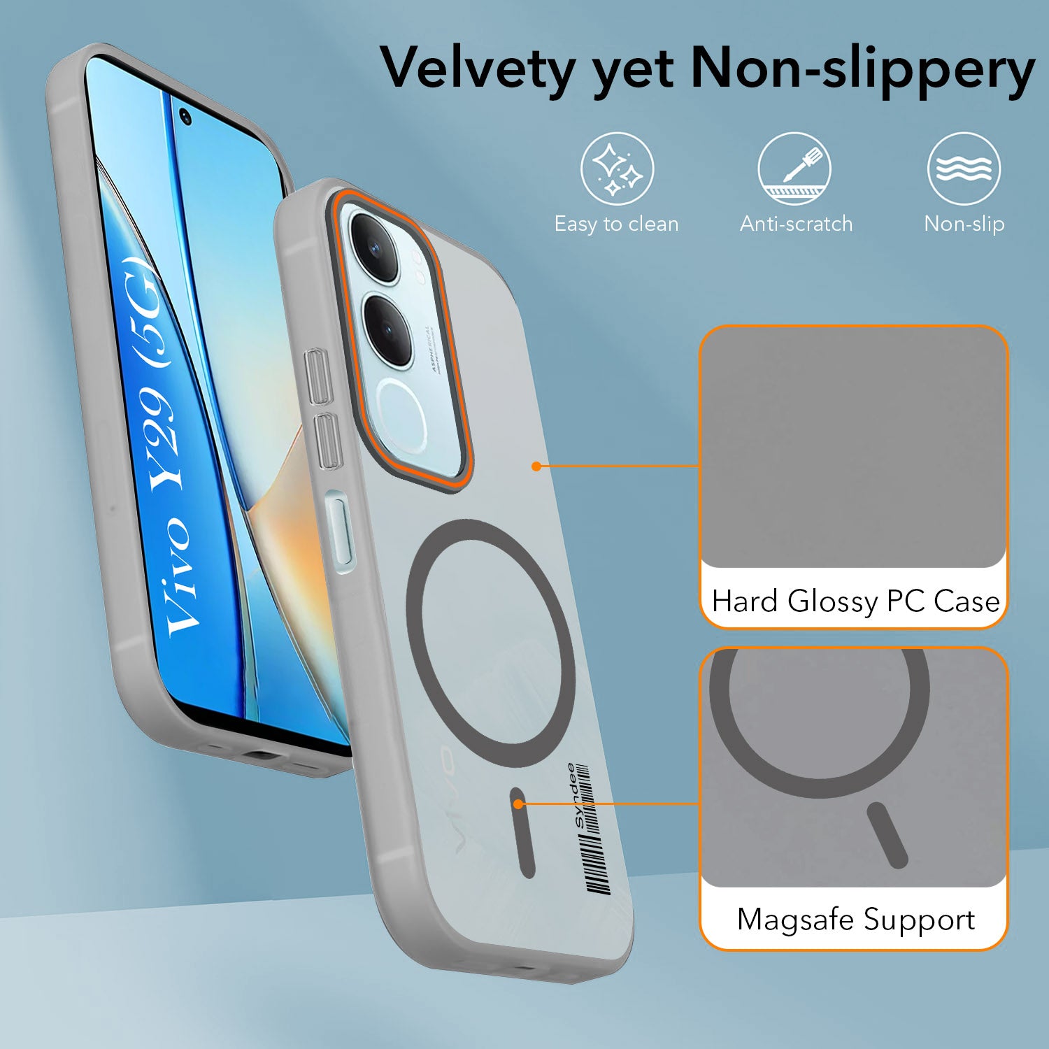 For Vivo Y29 Back Cover Case (Soft Touch | Camera Bump Protection | MagSafe Compatible | Matte Finish)