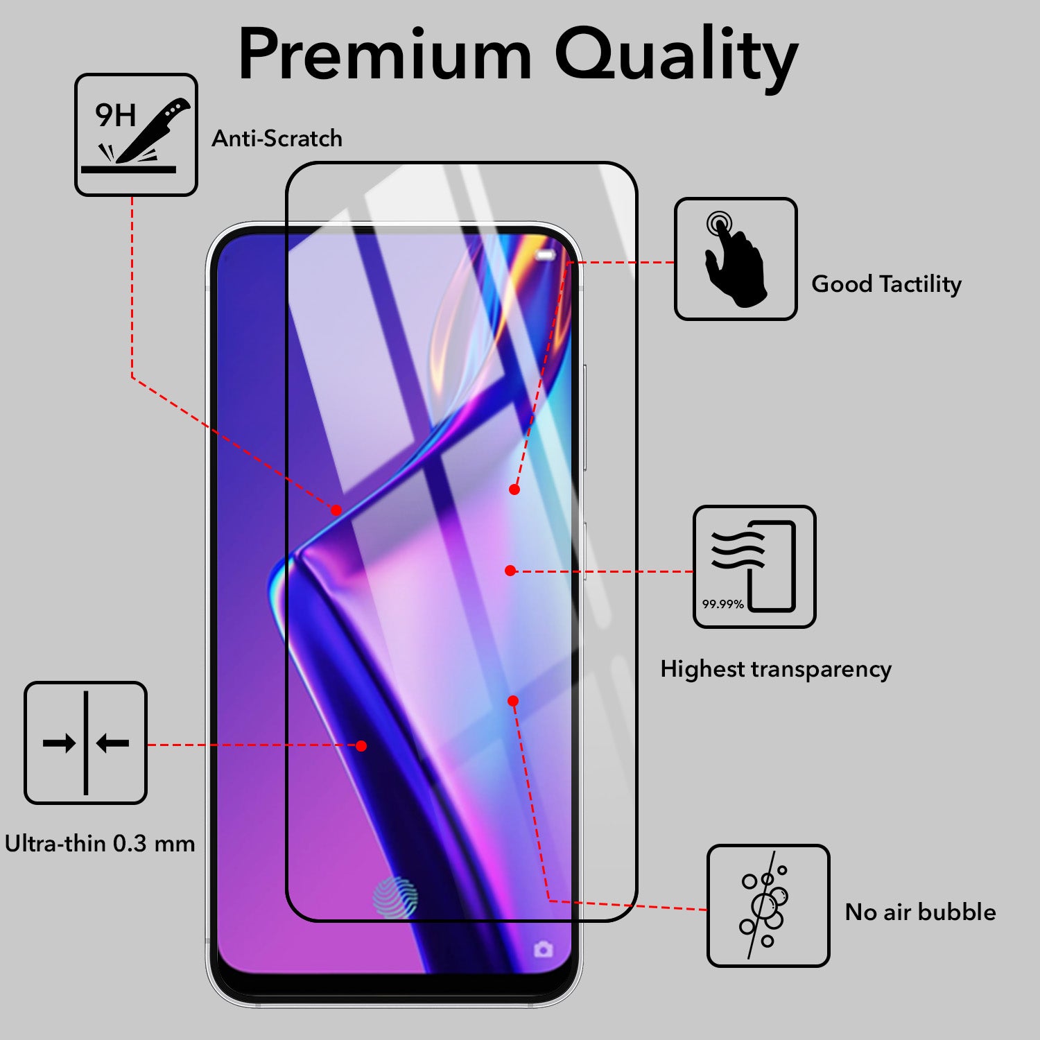 For Oppo K3 Tempered Glass Military-Grade Gorilla Screen Protector With Installation Kit | Shatterproof, Full Coverage, HD Clear, Scratch Resistant (Pack of 1)