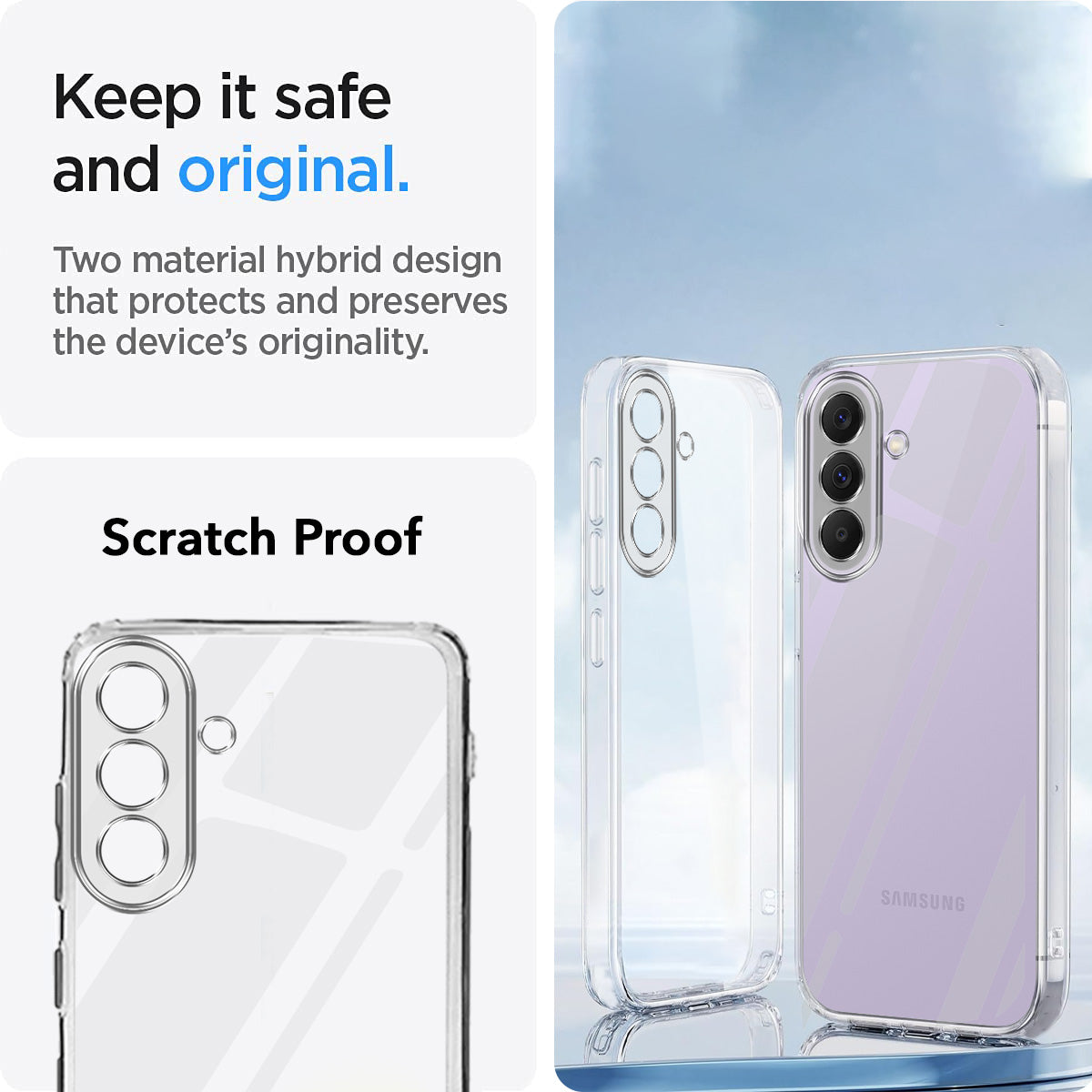 For Samsung Galaxy A37 5G Back Cover Case Silicone (Clear Shockproof Case with Camera Protection | Soft and Flexible | Transparent)